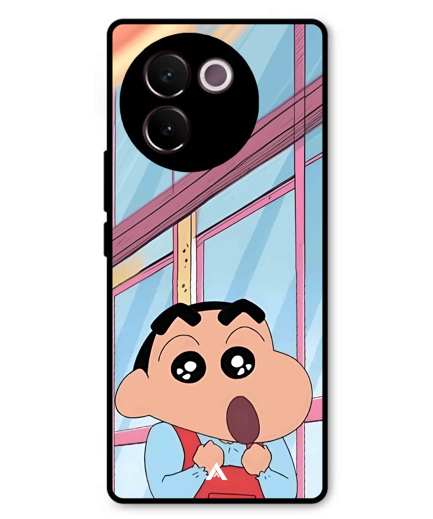 Shinchan Oouo Metal Back Cover Phone Case for Vivo v30e