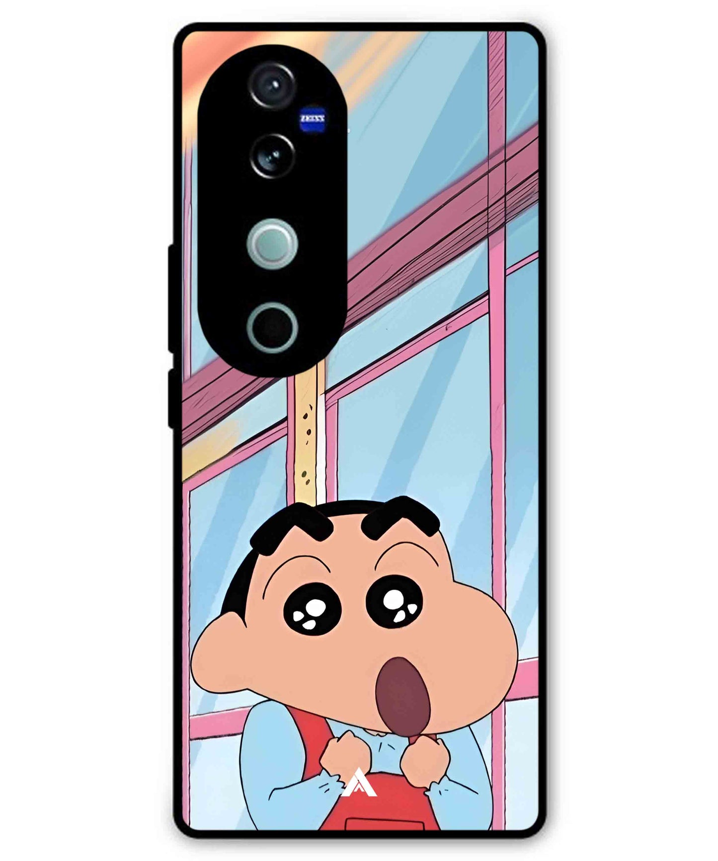 Shinchan Oouo Metal Back Cover Phone Case for Vivo v40 Pro