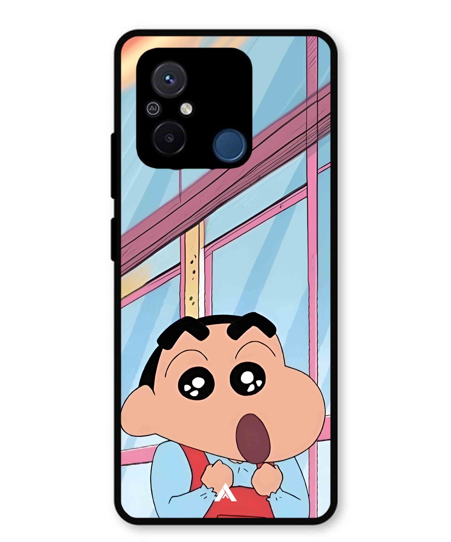 Shinchan Oouo Metal Back Cover Phone Case for Xiaomi Redmi 12C