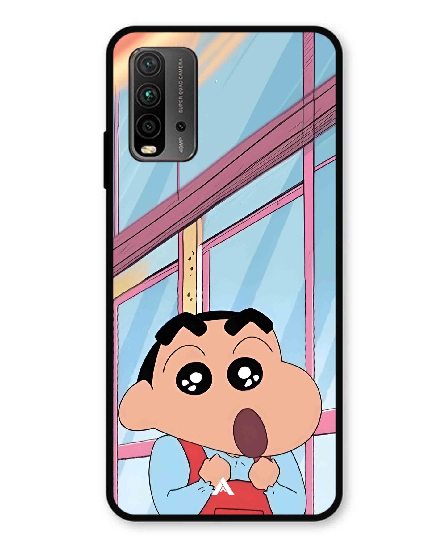 Shinchan Oouo Metal Back Cover Phone Case for Xiaomi Redmi 9 Power