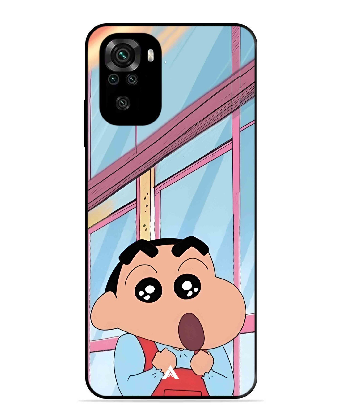 Shinchan Oouo Metal Back Cover Phone Case for Xiaomi Redmi Note 10
