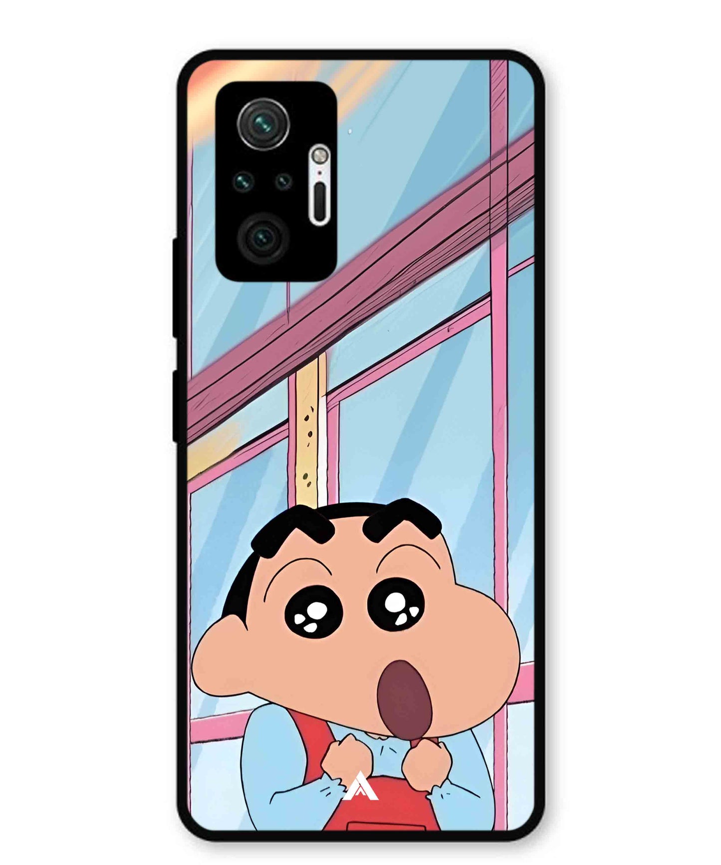 Shinchan Oouo Metal Back Cover Phone Case for Xiaomi Redmi Note 10 Lite