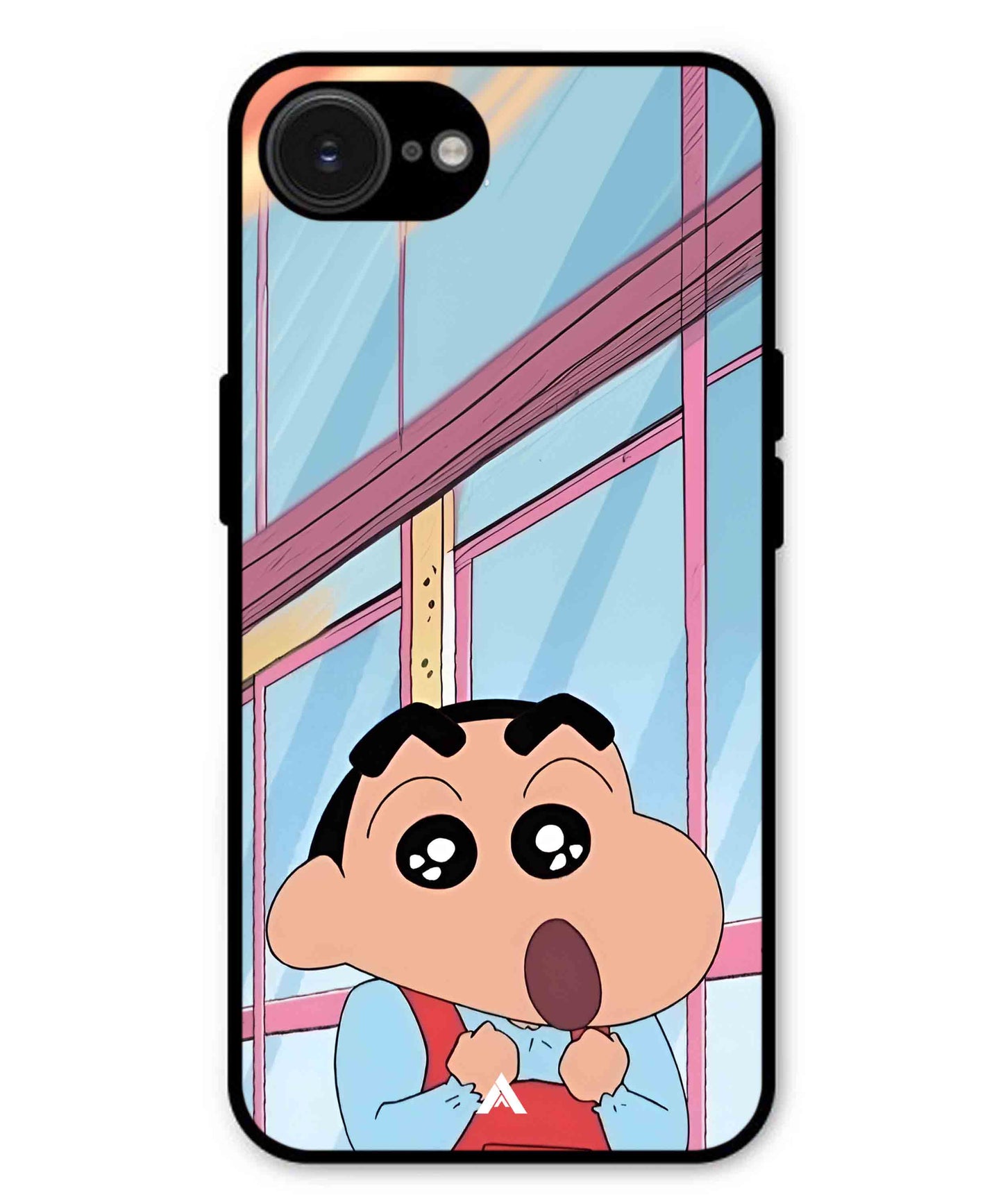 Shinchan Oouo Metal Back Cover Phone Case for iPhone 16e