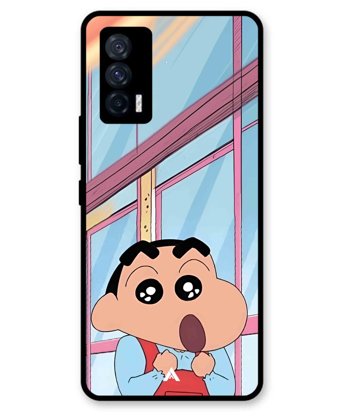 Shinchan Oouo Metal Back Cover Phone Case for iQOO Neo 5