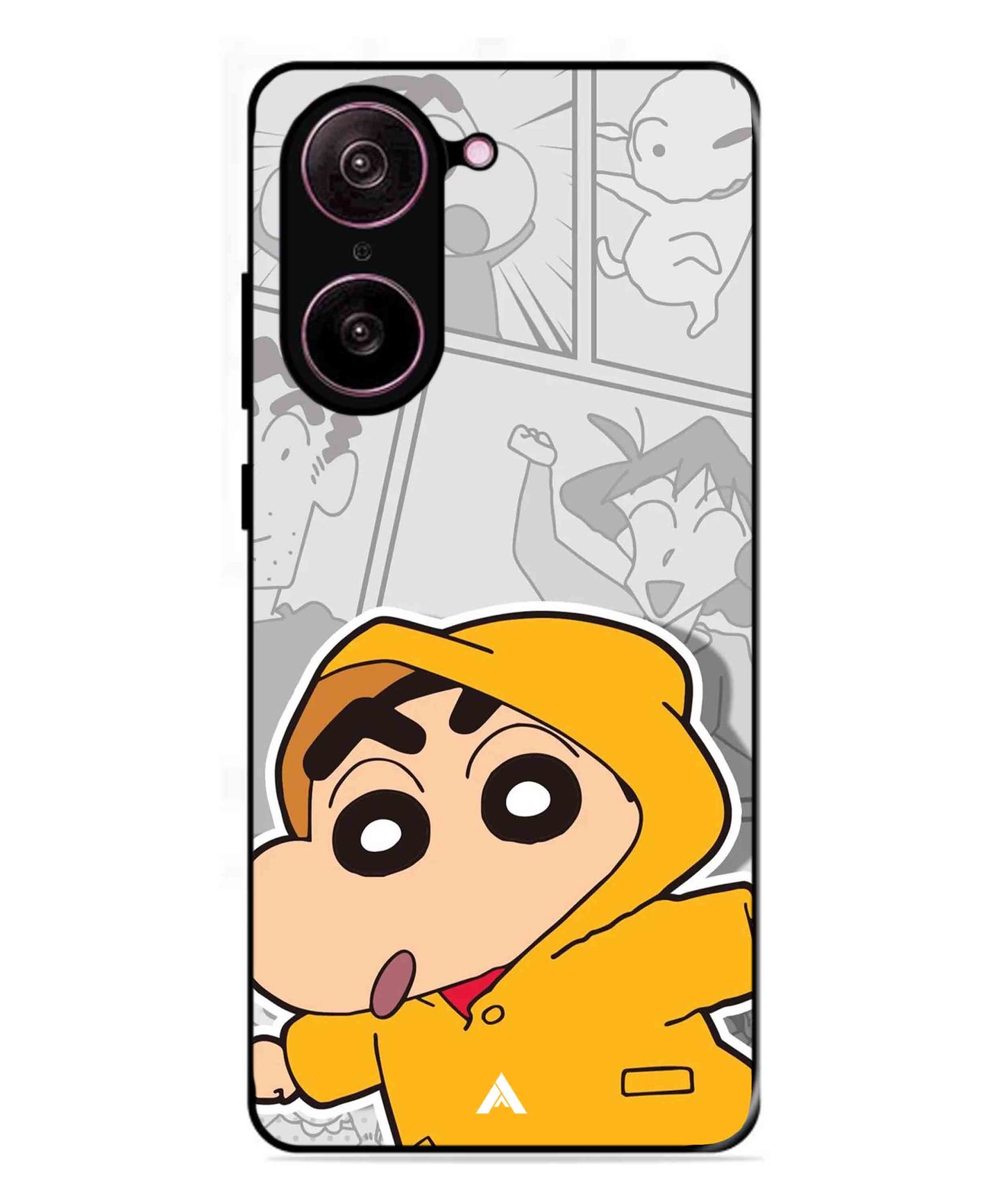 Shinchan Raincoat Metal Back Cover Phone Case for Oneplus Nord CE 5