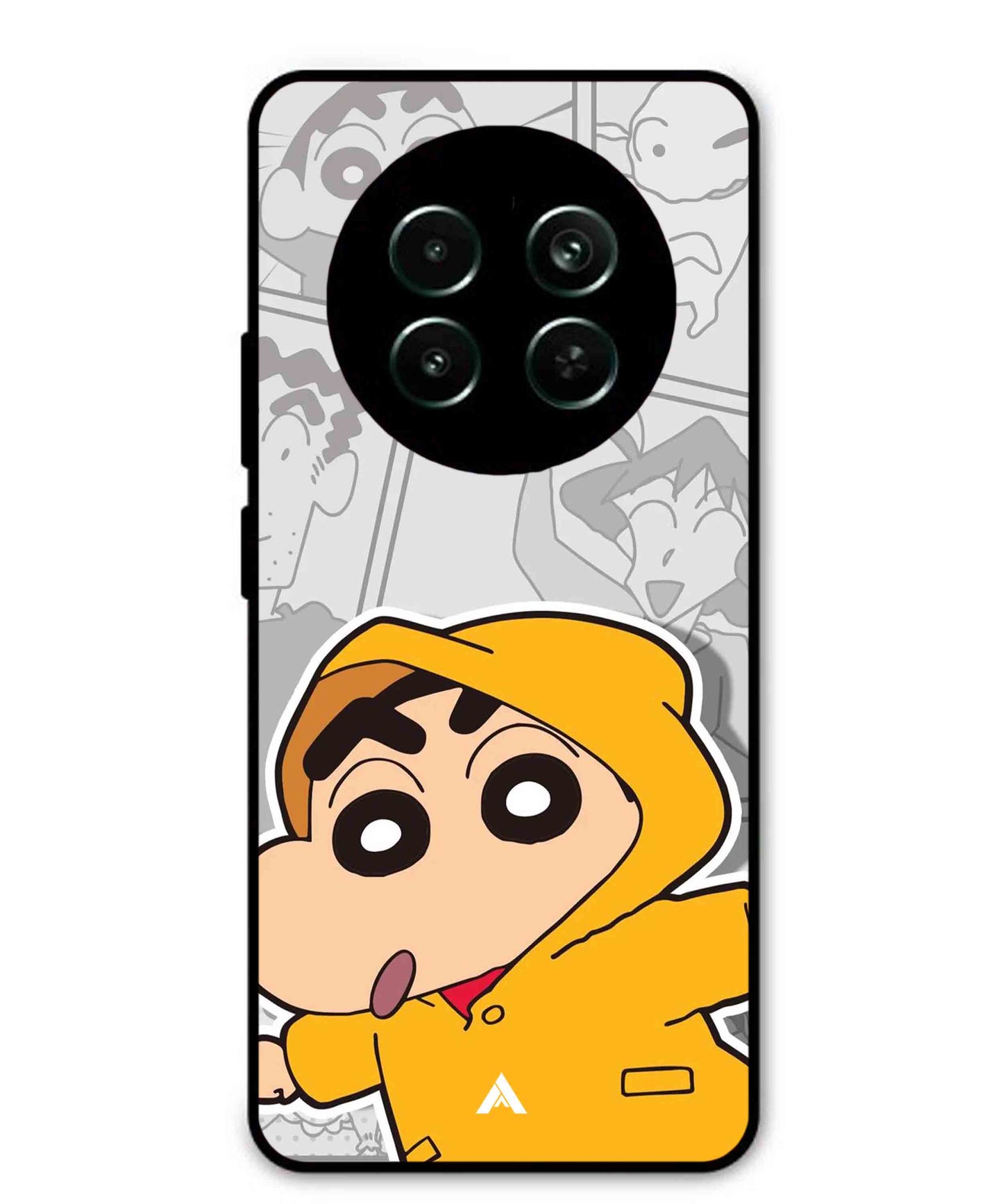 Shinchan Raincoat Metal Back Cover Phone Case for Realme 12x