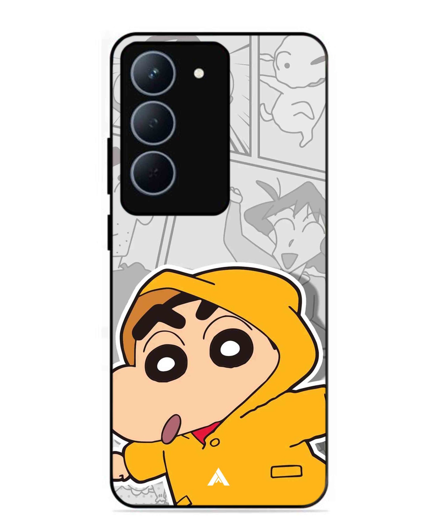 Shinchan Raincoat Metal Back Cover Phone Case for Realme 14X
