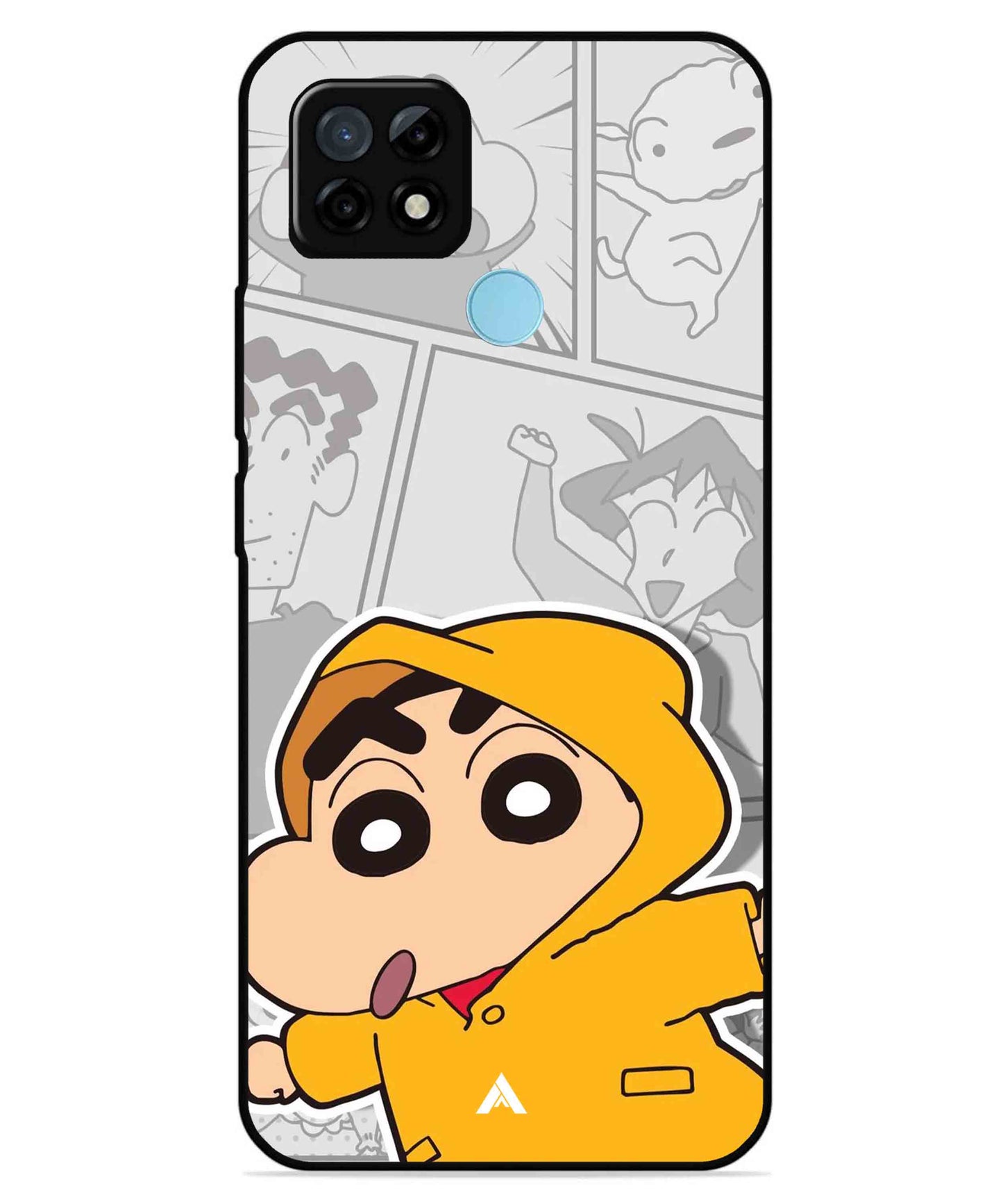Shinchan Raincoat Metal Back Cover Phone Case for Realme C21