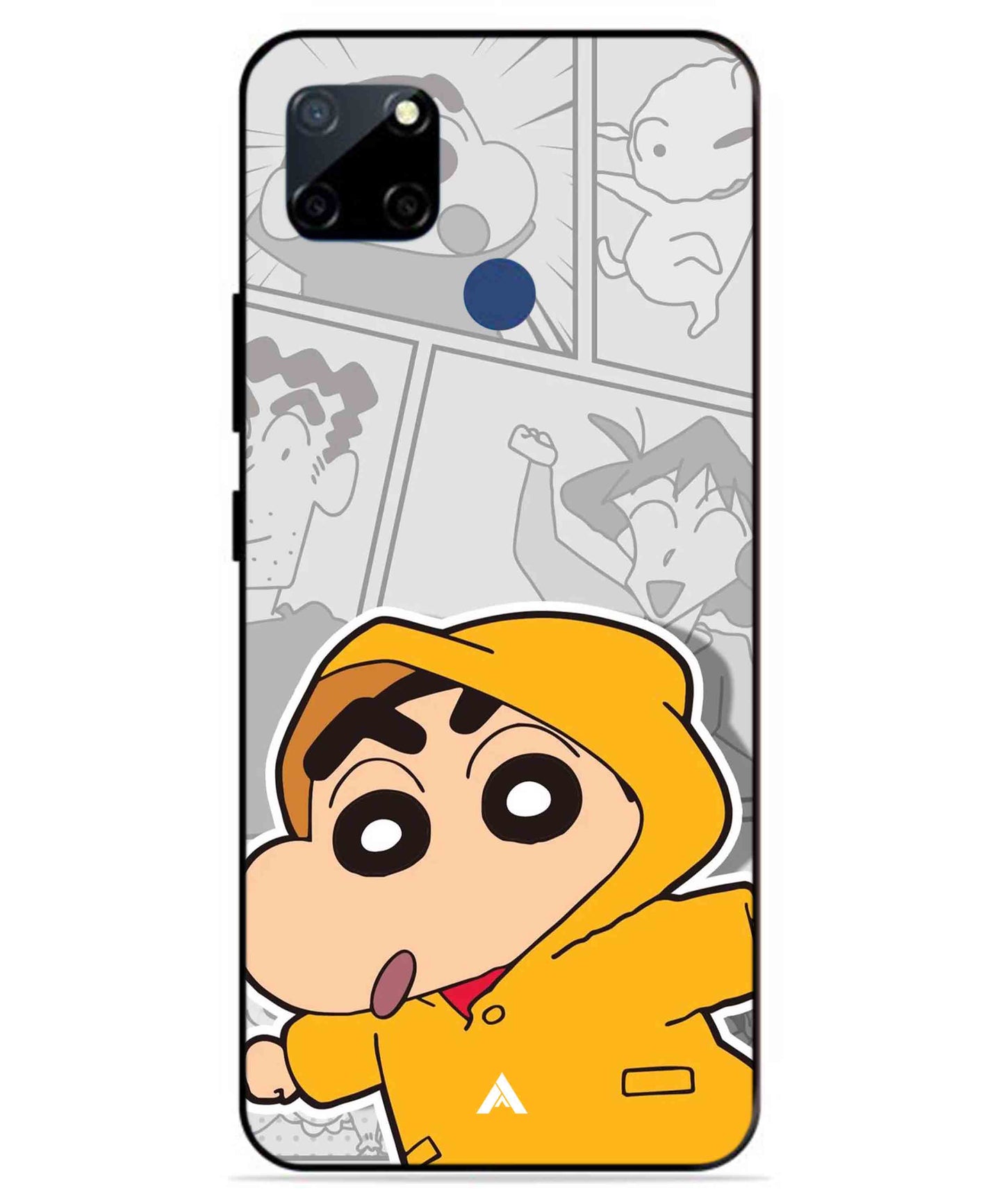 Shinchan Raincoat Metal Back Cover Phone Case for Realme C23