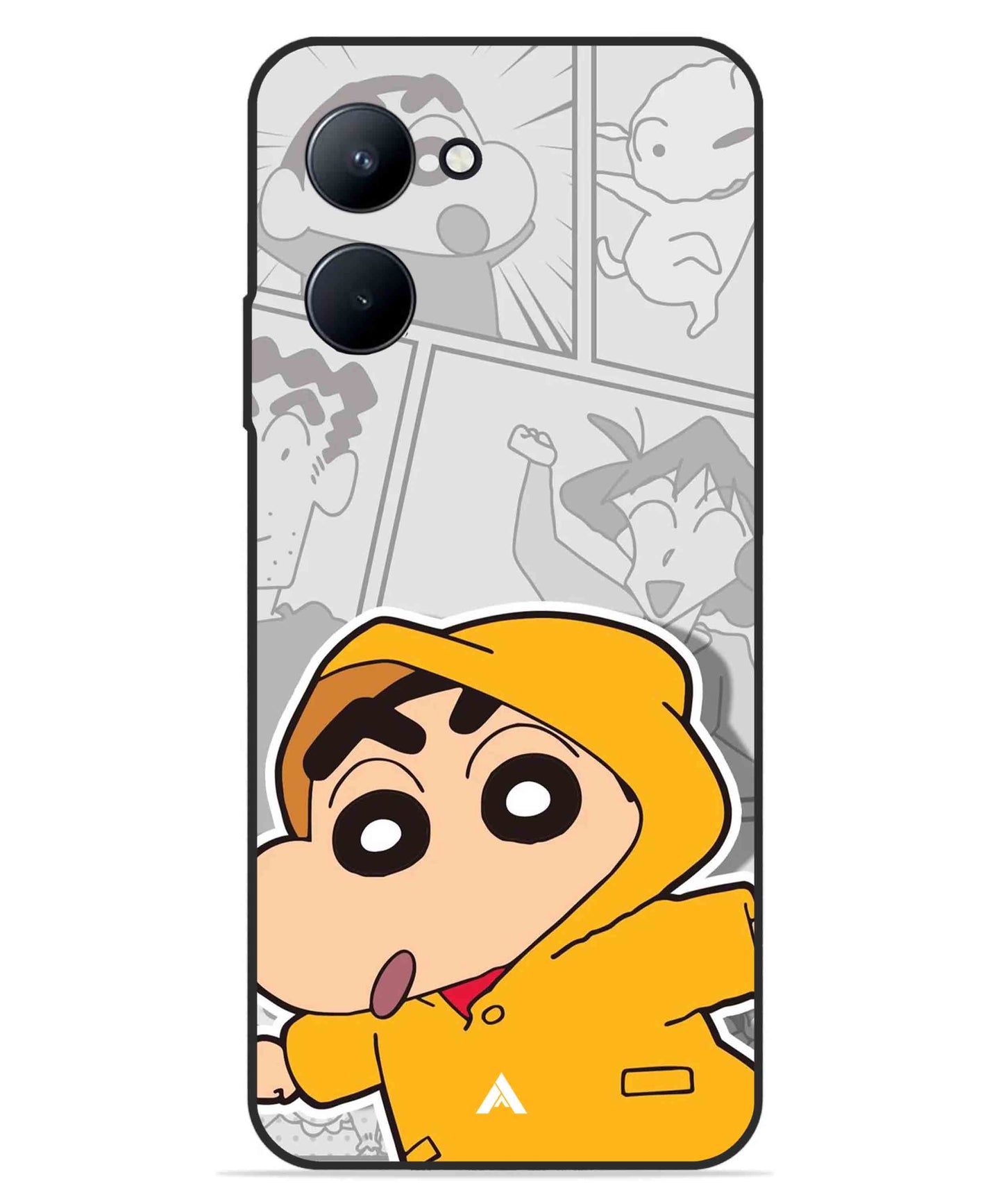 Shinchan Raincoat Metal Back Cover Phone Case for Realme C33