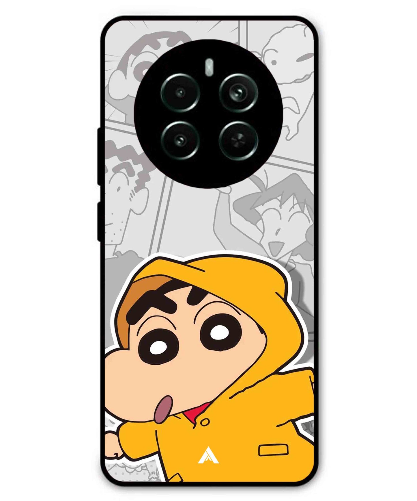 Shinchan Raincoat Metal Back Cover Phone Case for Realme P1