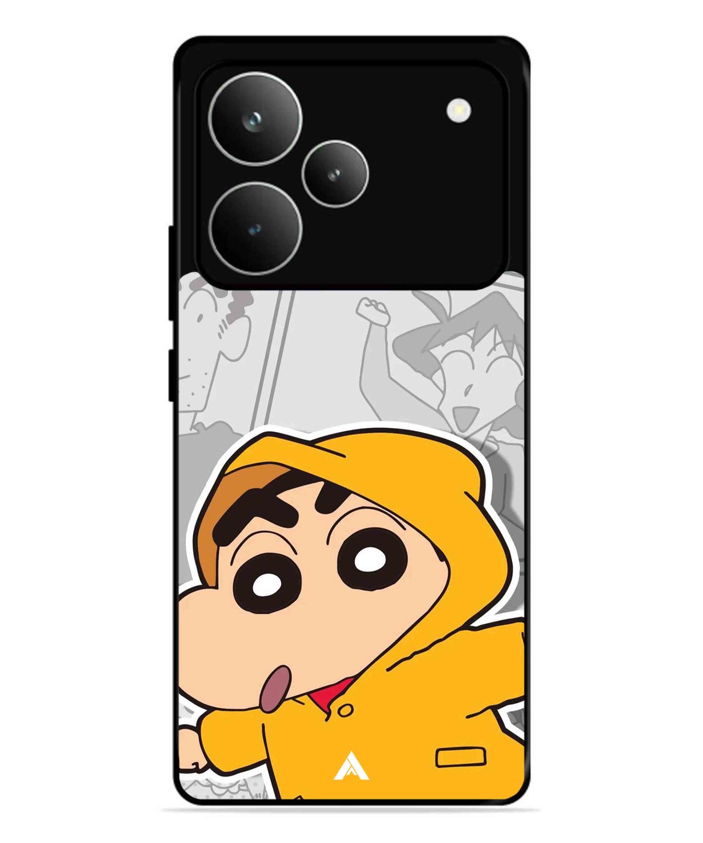 Shinchan Raincoat Metal Back Cover Phone Case for Realme P4 Pro