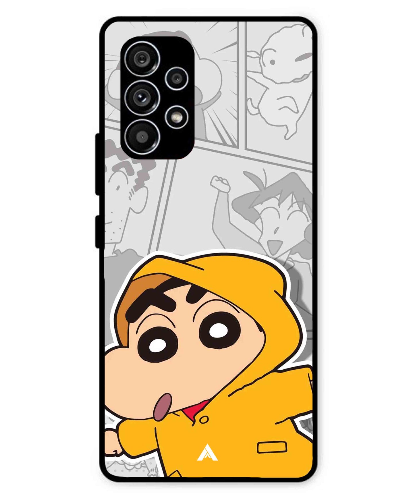 Shinchan Raincoat Metal Back Cover Phone Case for Samsung Galaxy A53