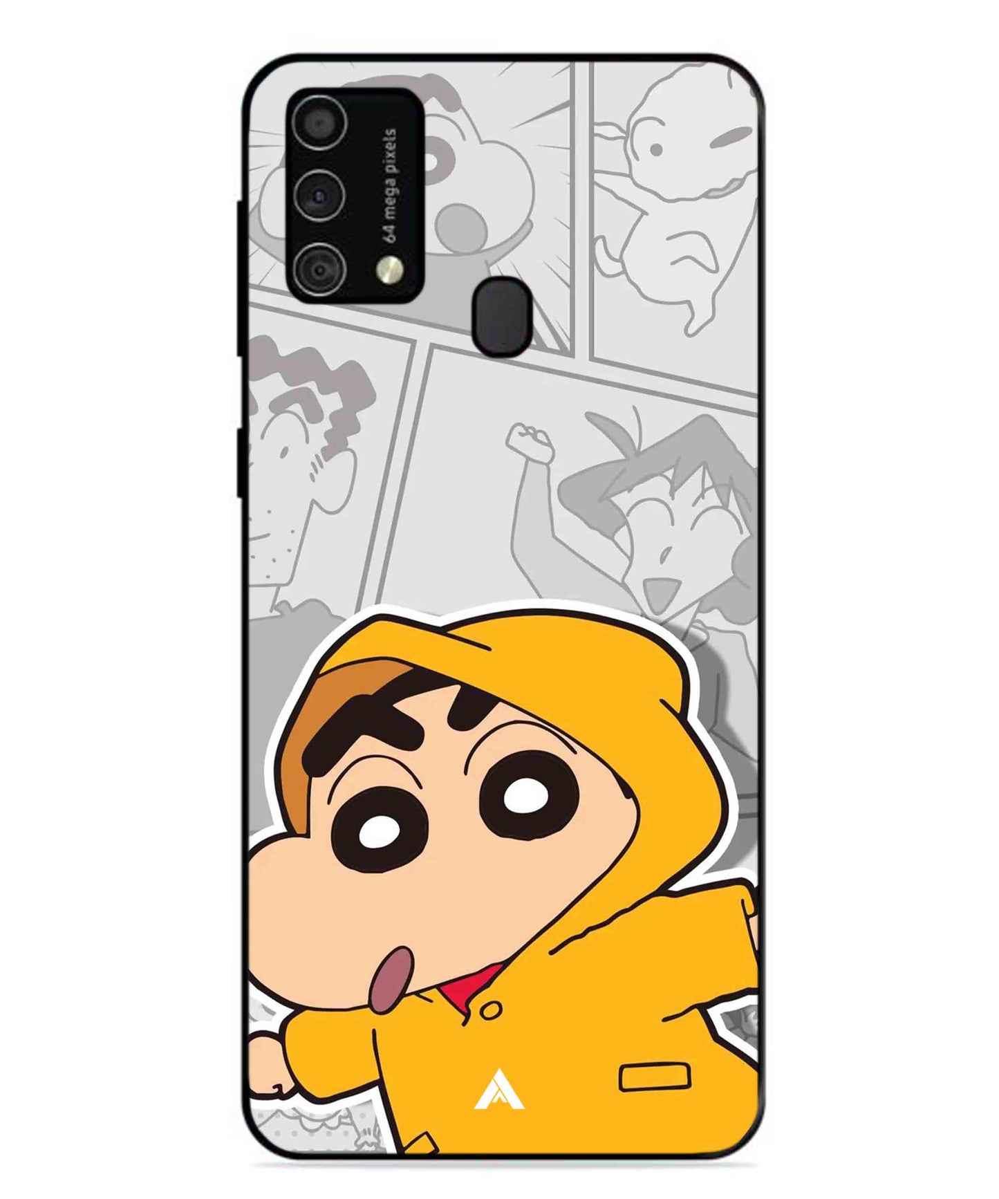 Shinchan Raincoat Metal Back Cover Phone Case for Samsung Galaxy M31