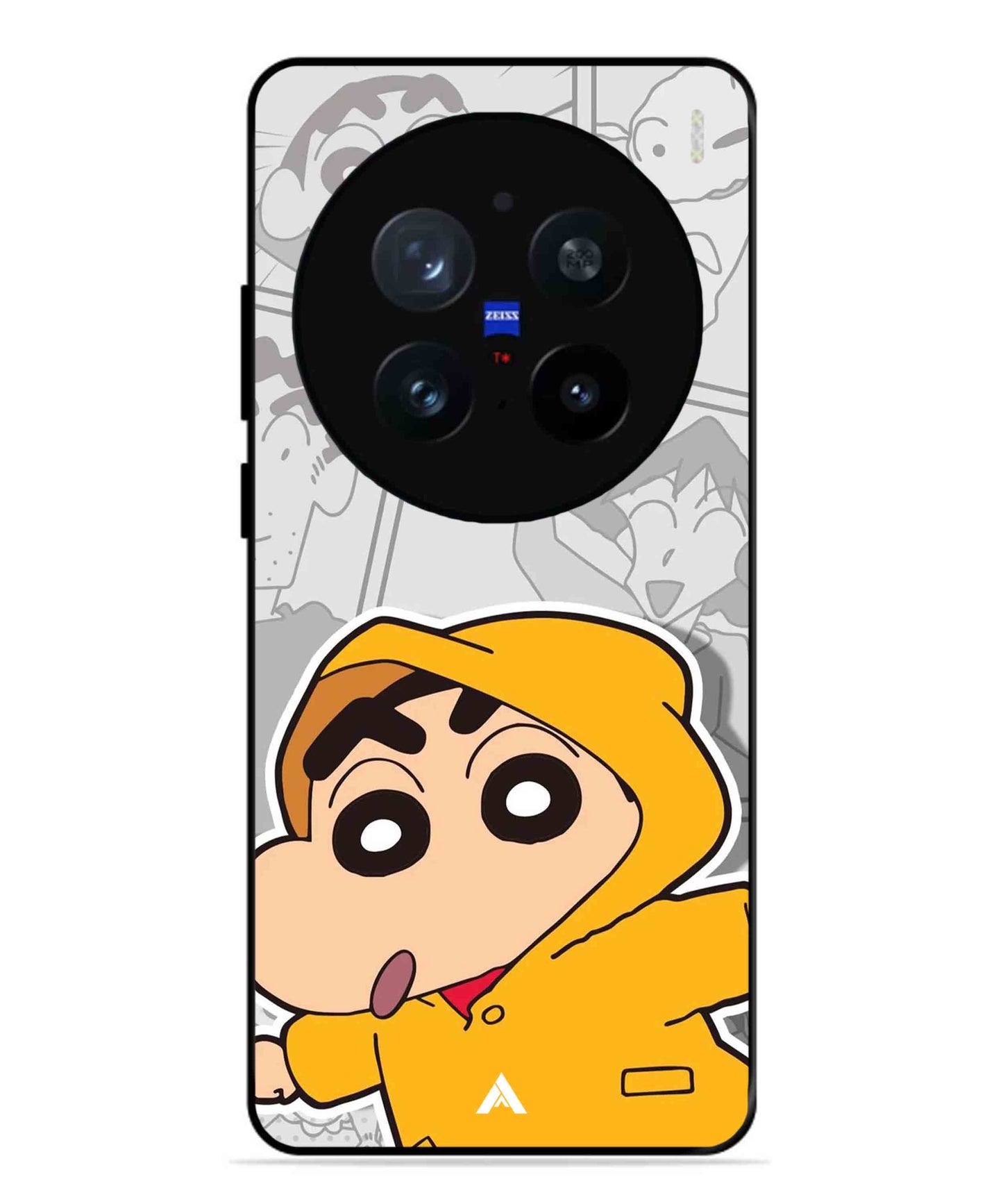 Shinchan Raincoat Metal Back Cover Phone Case for Vivo X200 Pro