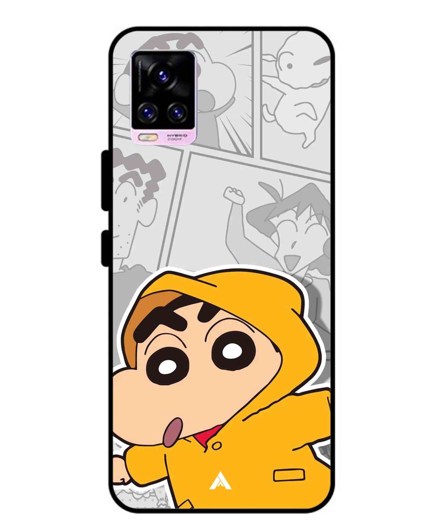 Shinchan Raincoat Metal Back Cover Phone Case for Vivo v20 Pro
