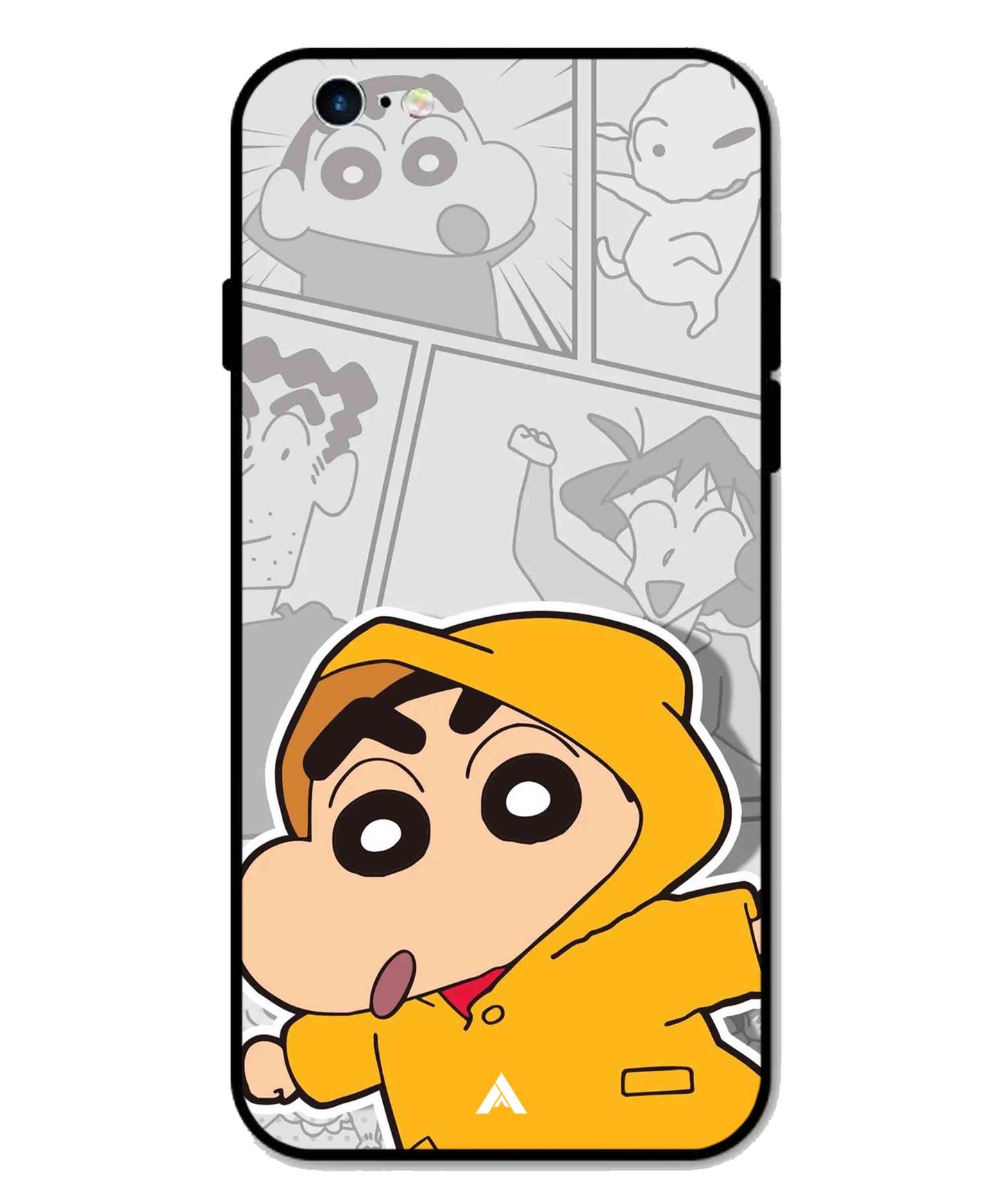 Shinchan Raincoat Metal Back Cover Phone Case for iPhone 6 Plus
