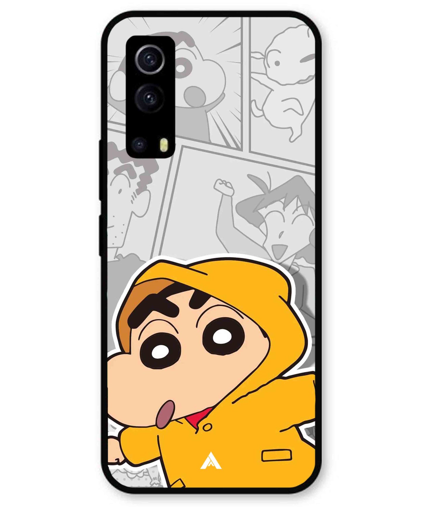 Shinchan Raincoat Metal Back Cover Phone Case for iQOO Z3