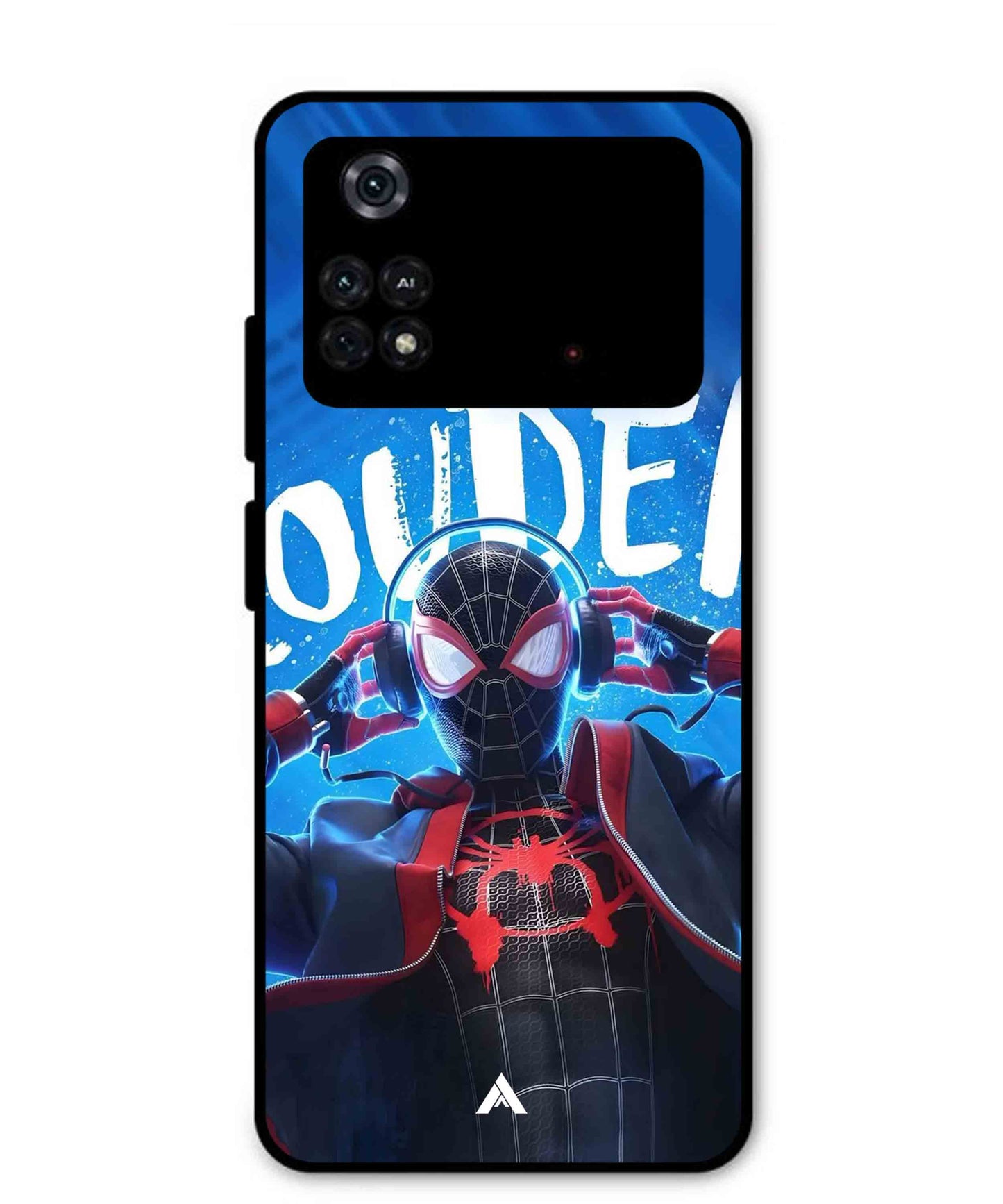 Spider-Verse Metal Back Cover Phone Case for Poco M4 Pro 4G