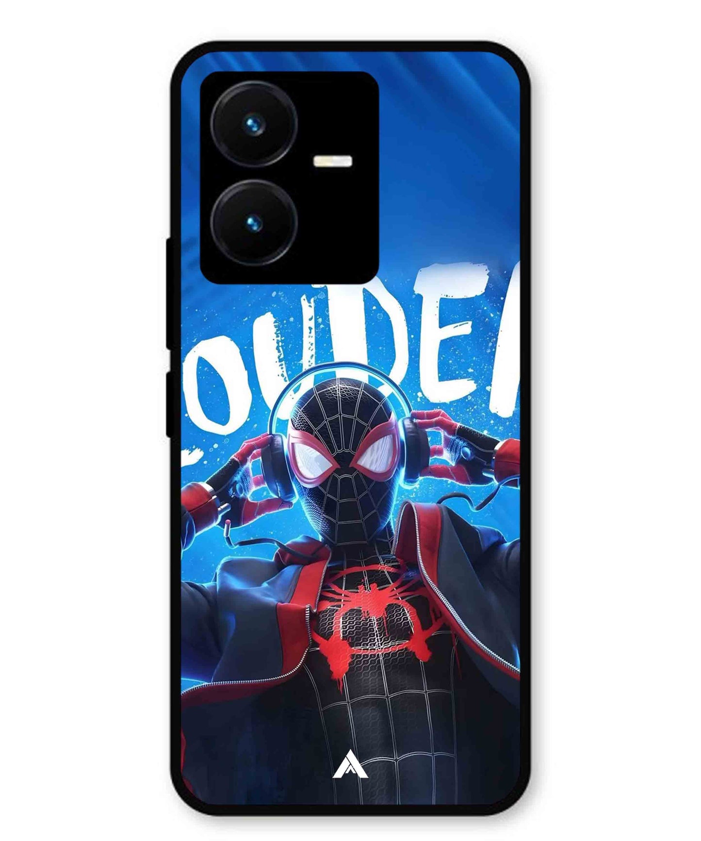 Spider-Verse Metal Back Cover Phone Case for Vivo Y22
