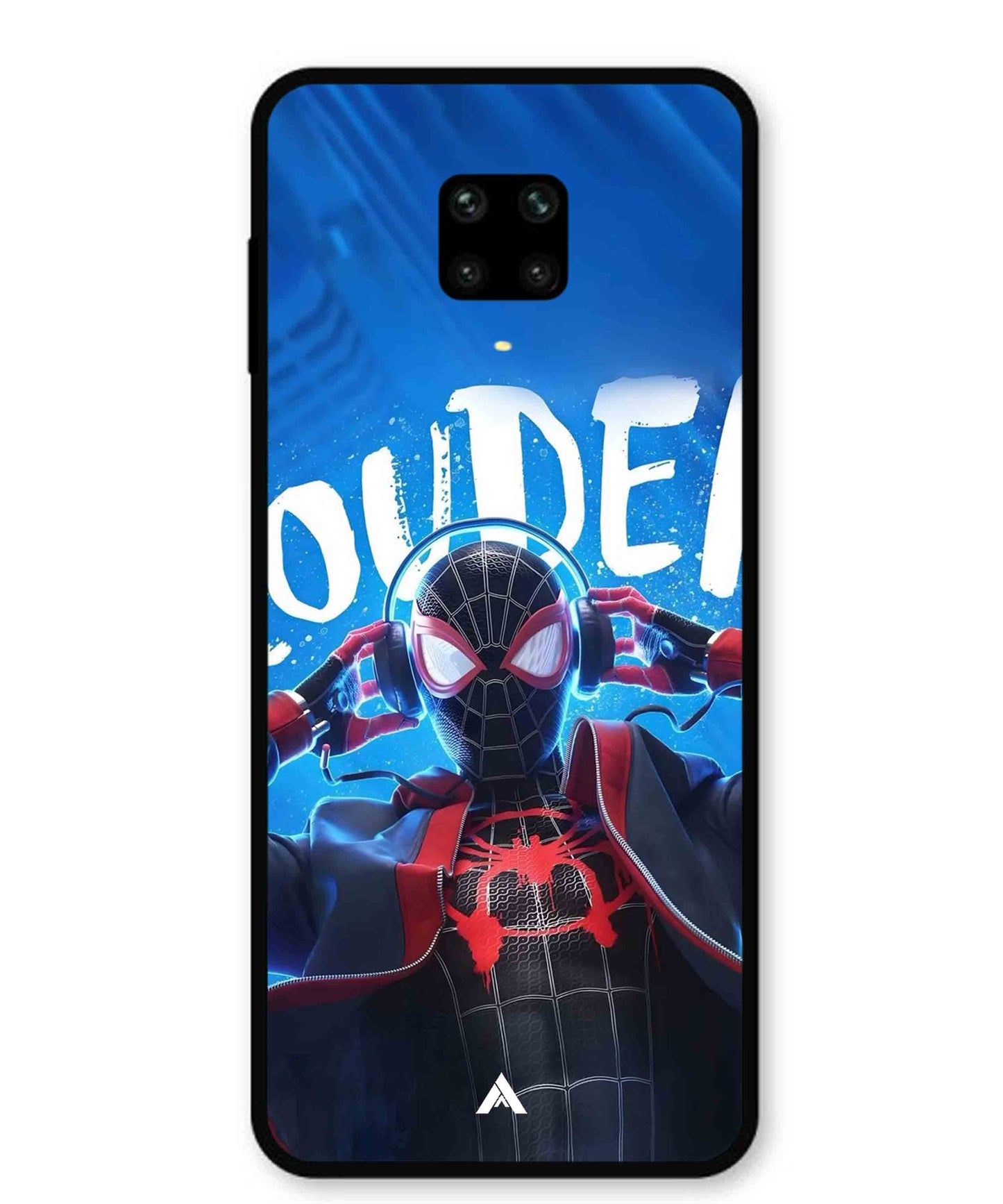 Spider-Verse Metal Back Cover Phone Case for Xiaomi Redmi Note 9 Pro