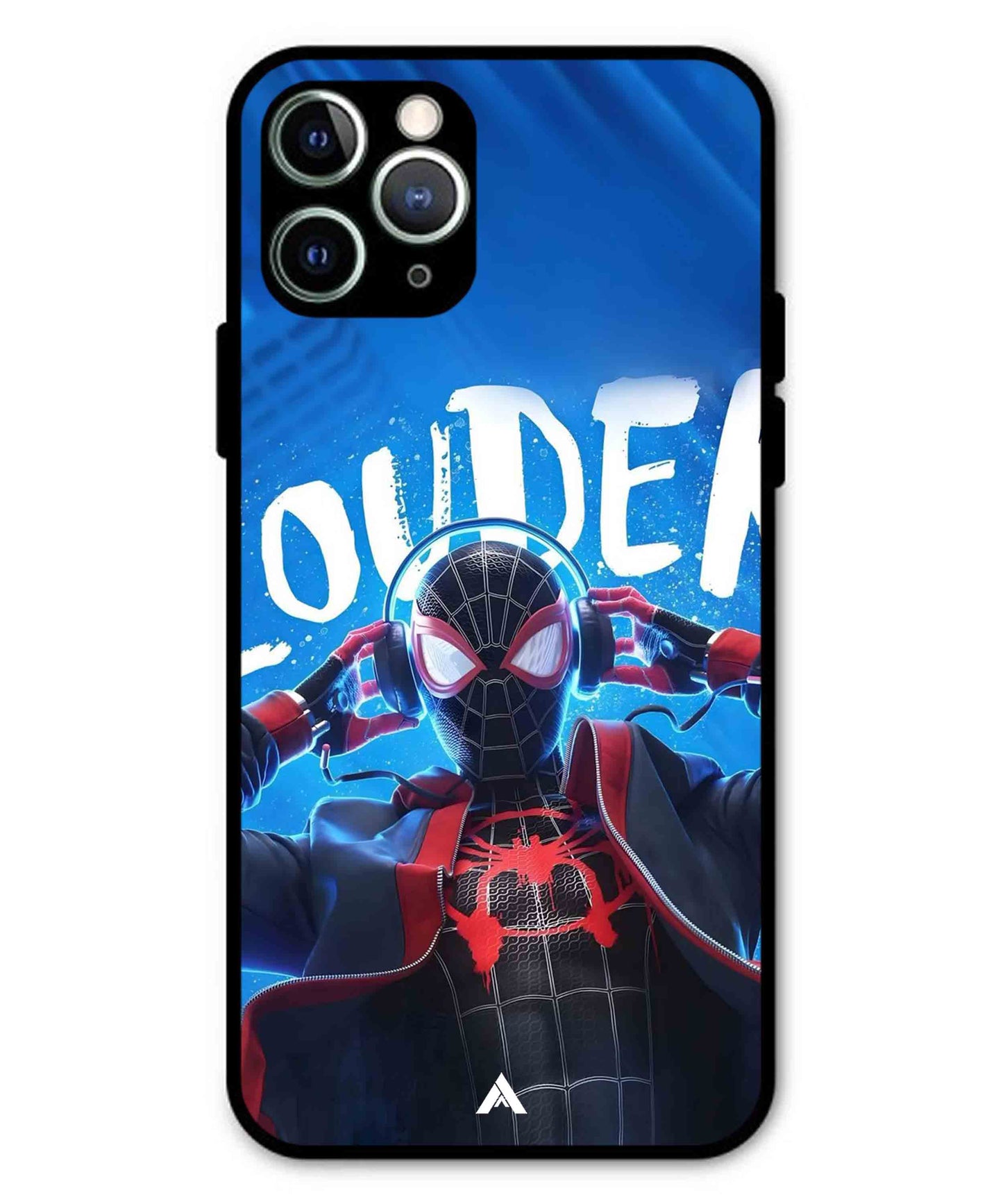 Spider-Verse Metal Back Cover Phone Case for iPhone 11 Pro Max