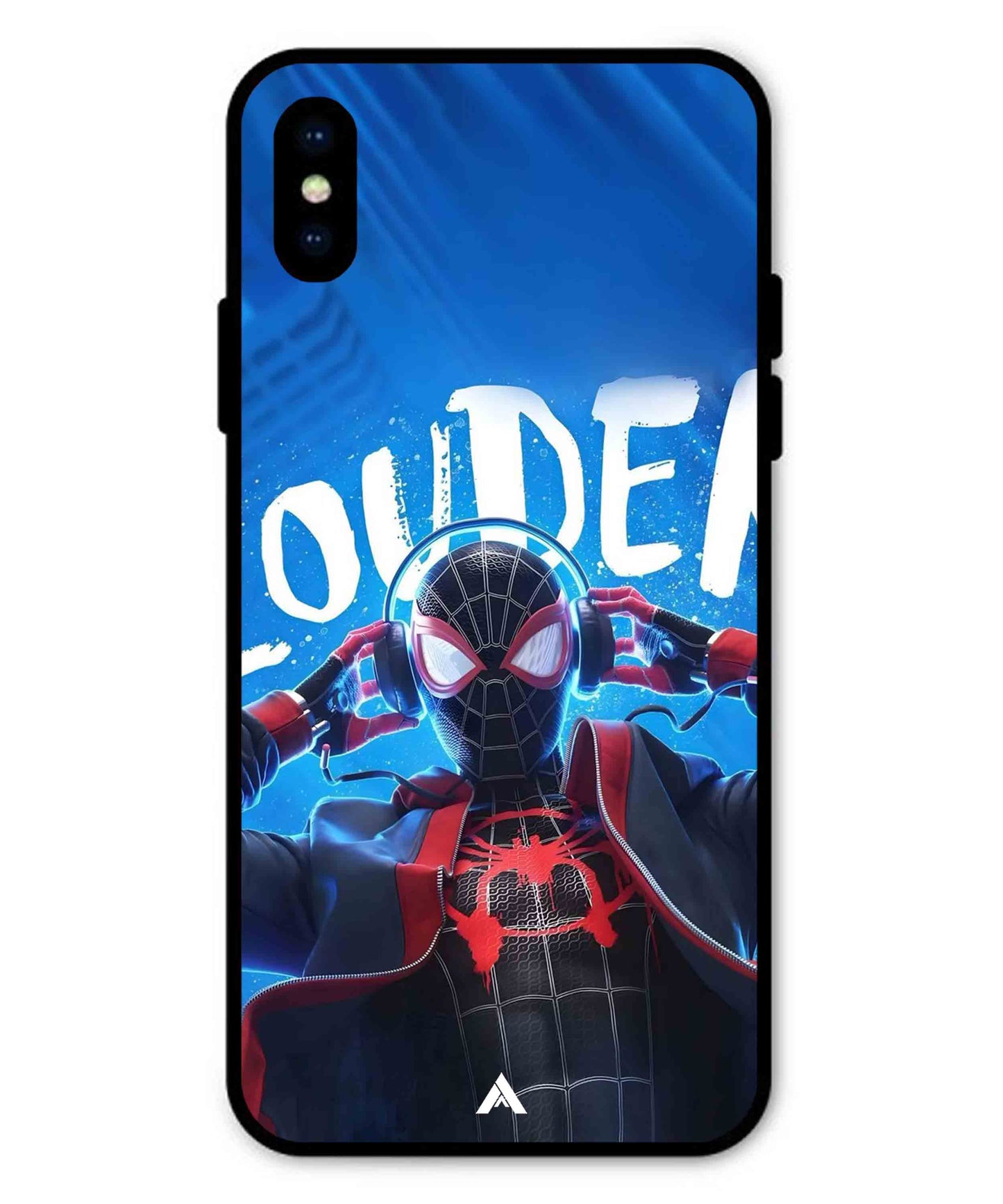 Spider-Verse Metal Back Cover Phone Case for iPhone Xs