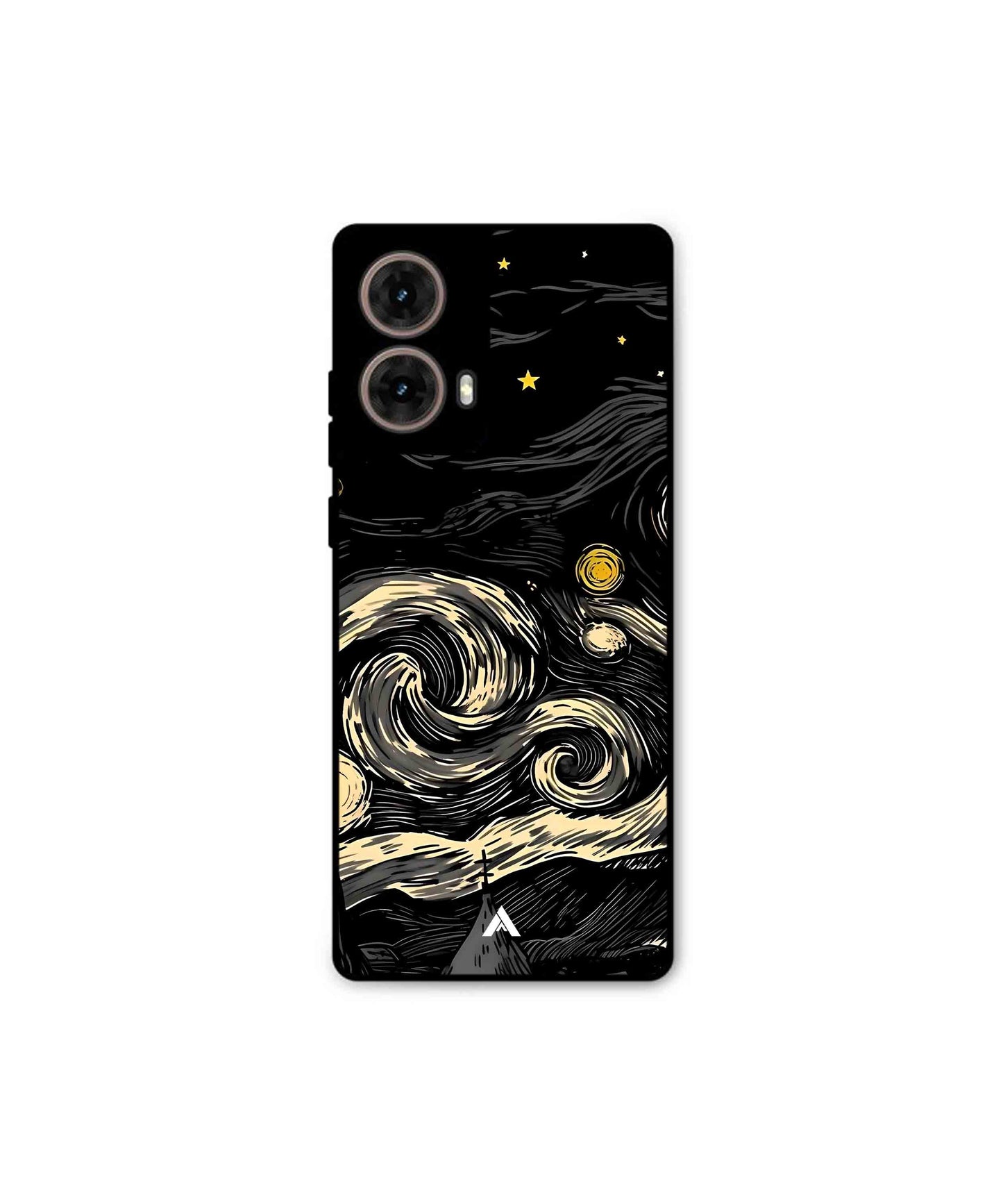 Starry Night Metal Back Cover Phone Case for Moto G85