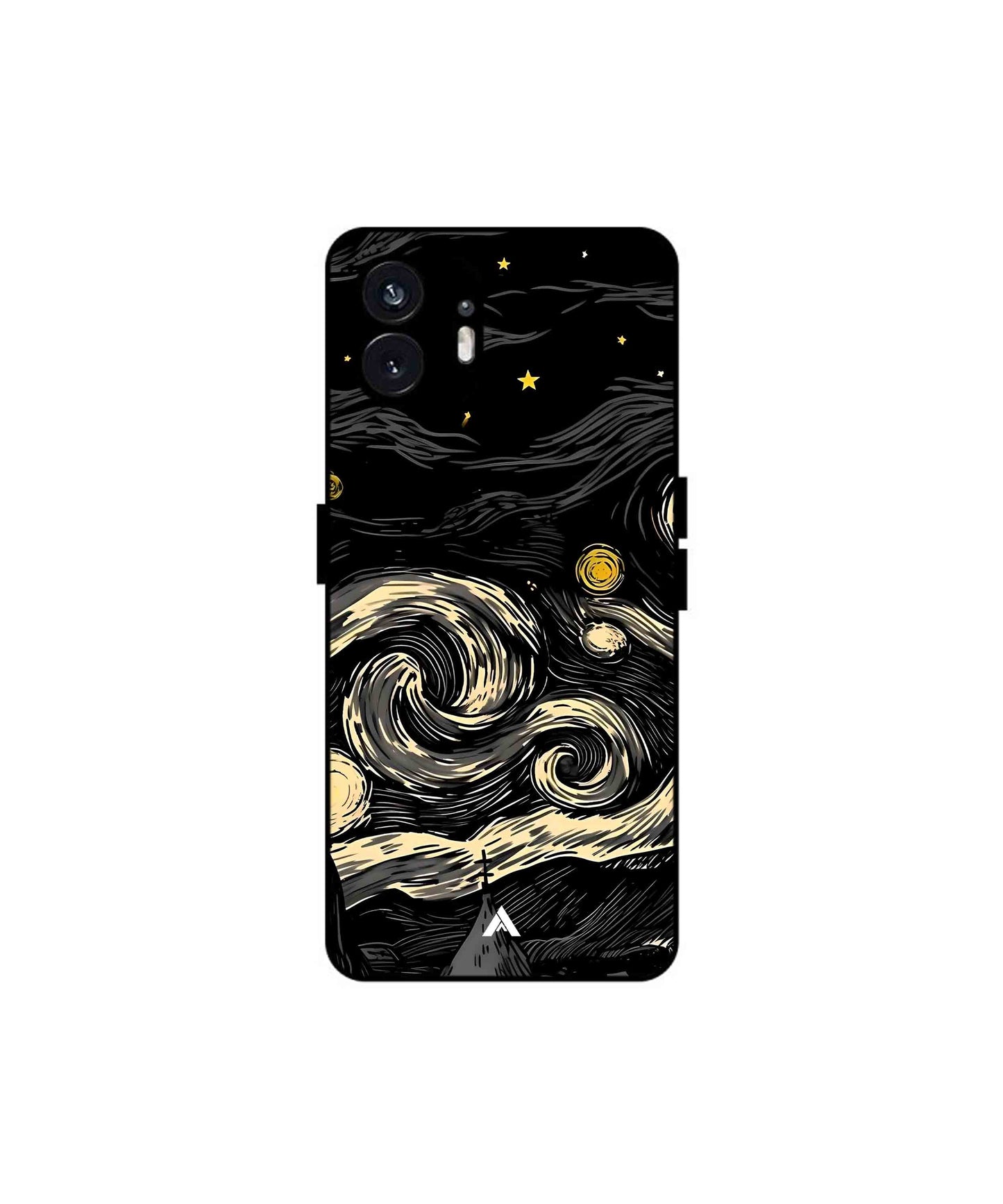 Starry Night Metal Back Cover Phone Case for Nothing Phone 2a Plus