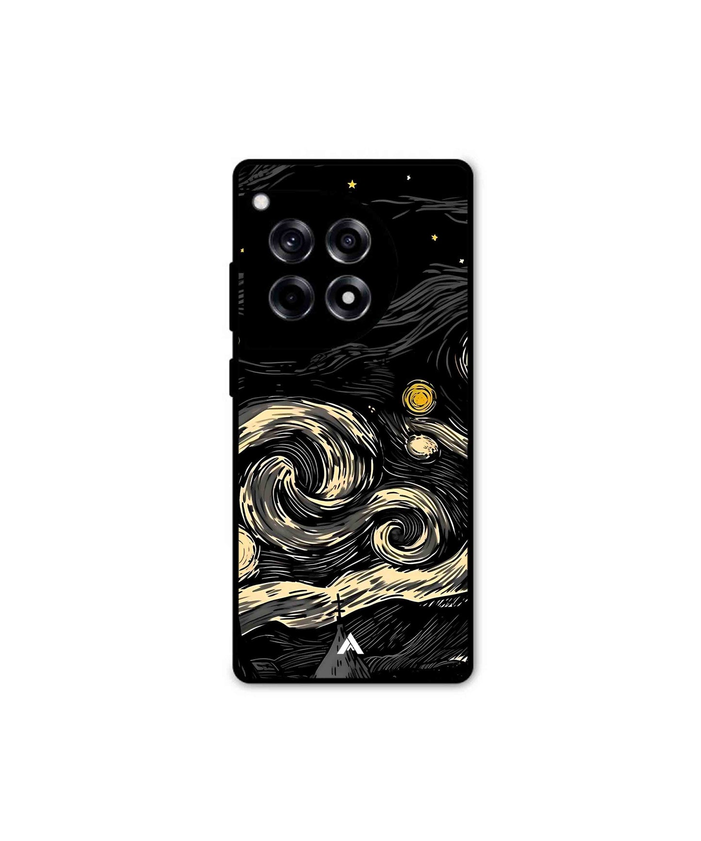 Starry Night Metal Back Cover Phone Case for Oneplus 12R