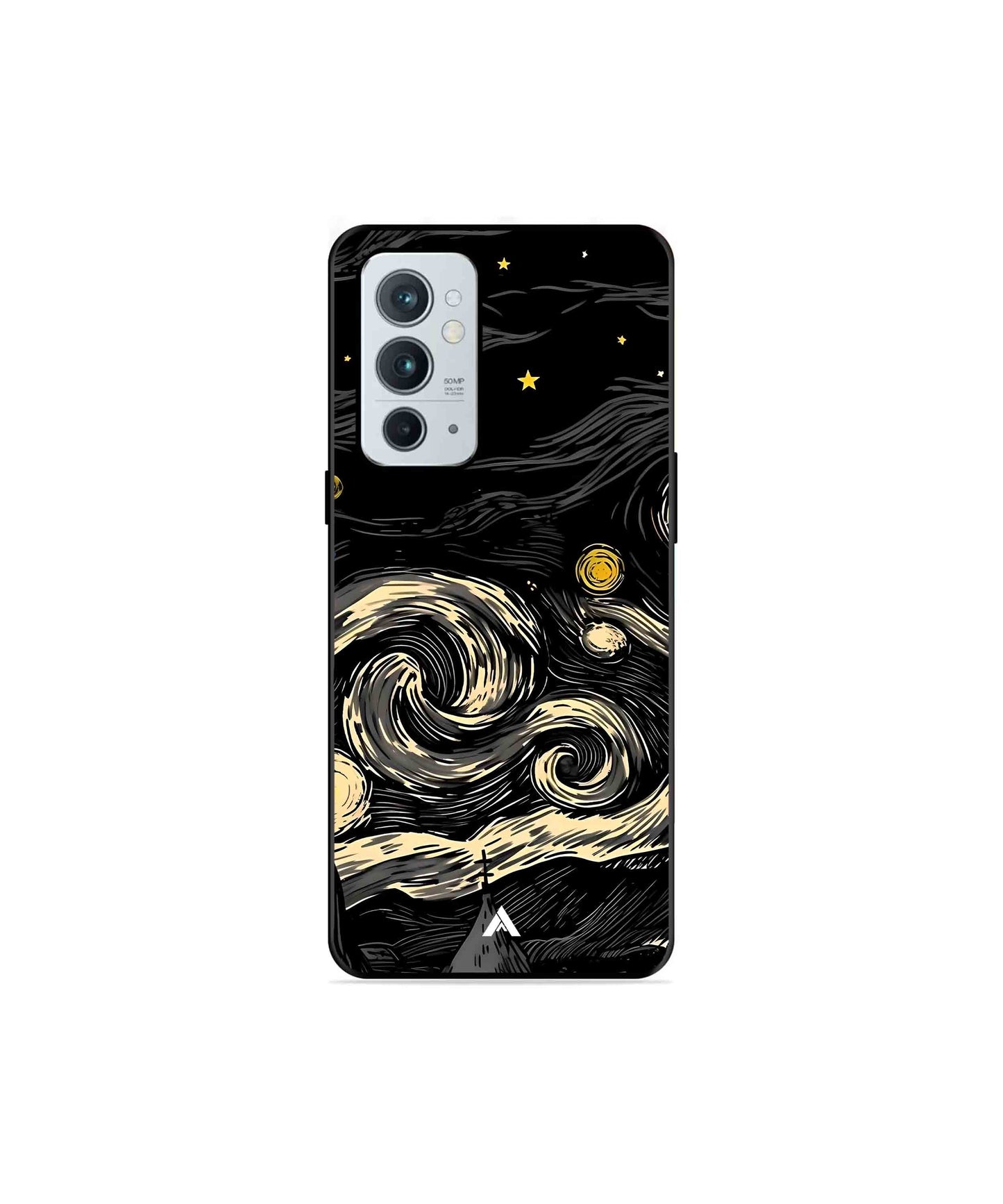 Starry Night Metal Back Cover Phone Case for Oneplus 9RT