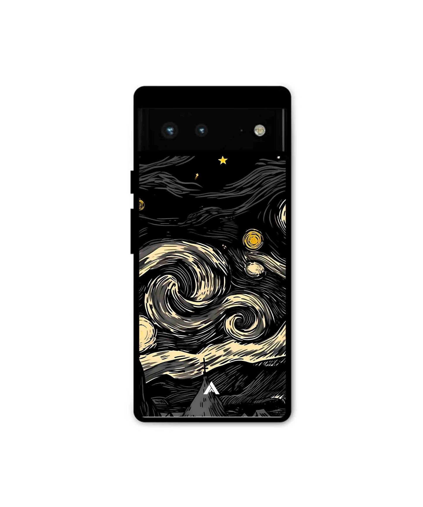 Starry Night Metal Back Cover Phone Case for Pixel 7A