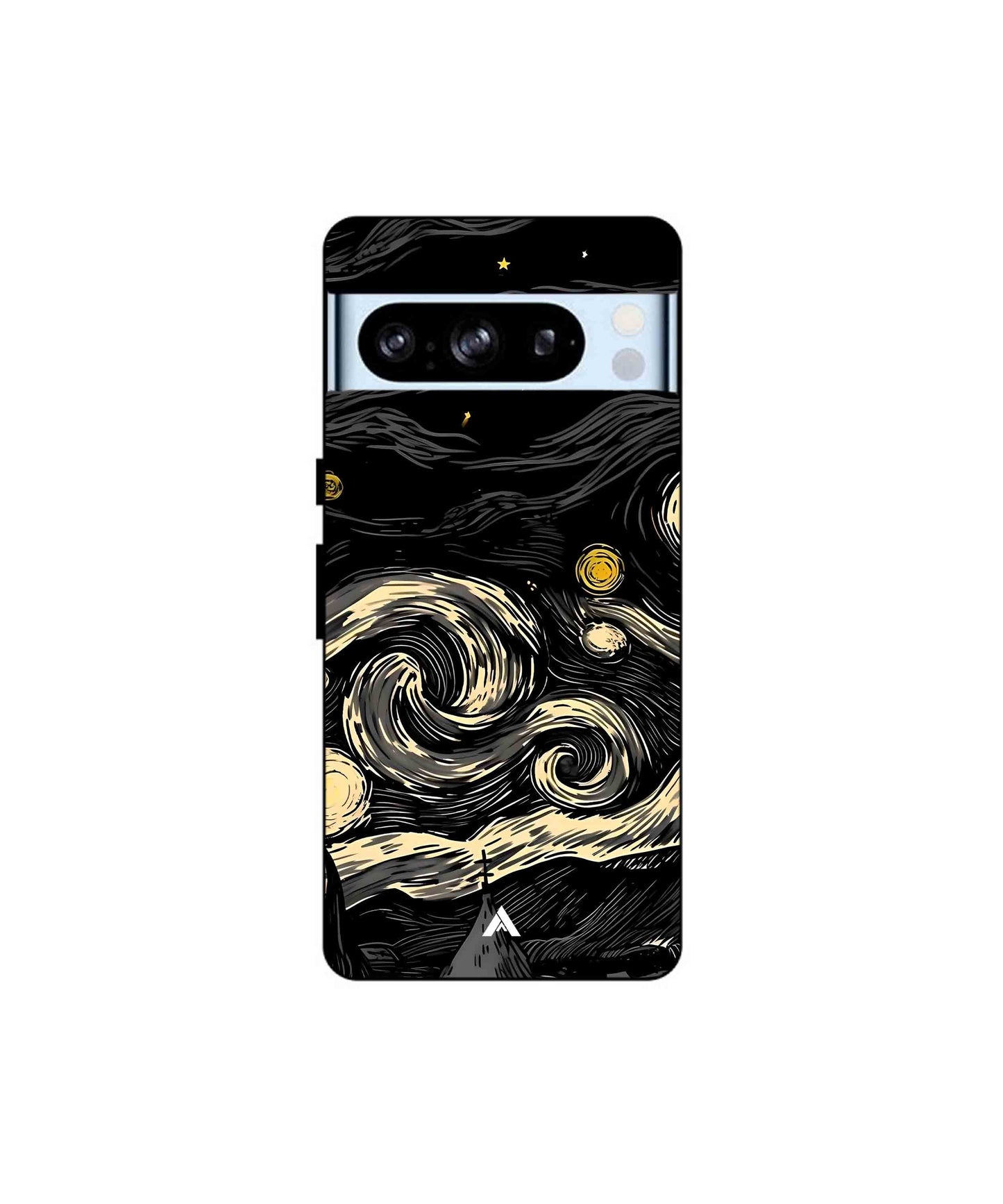 Starry Night Metal Back Cover Phone Case for Pixel 8 Pro