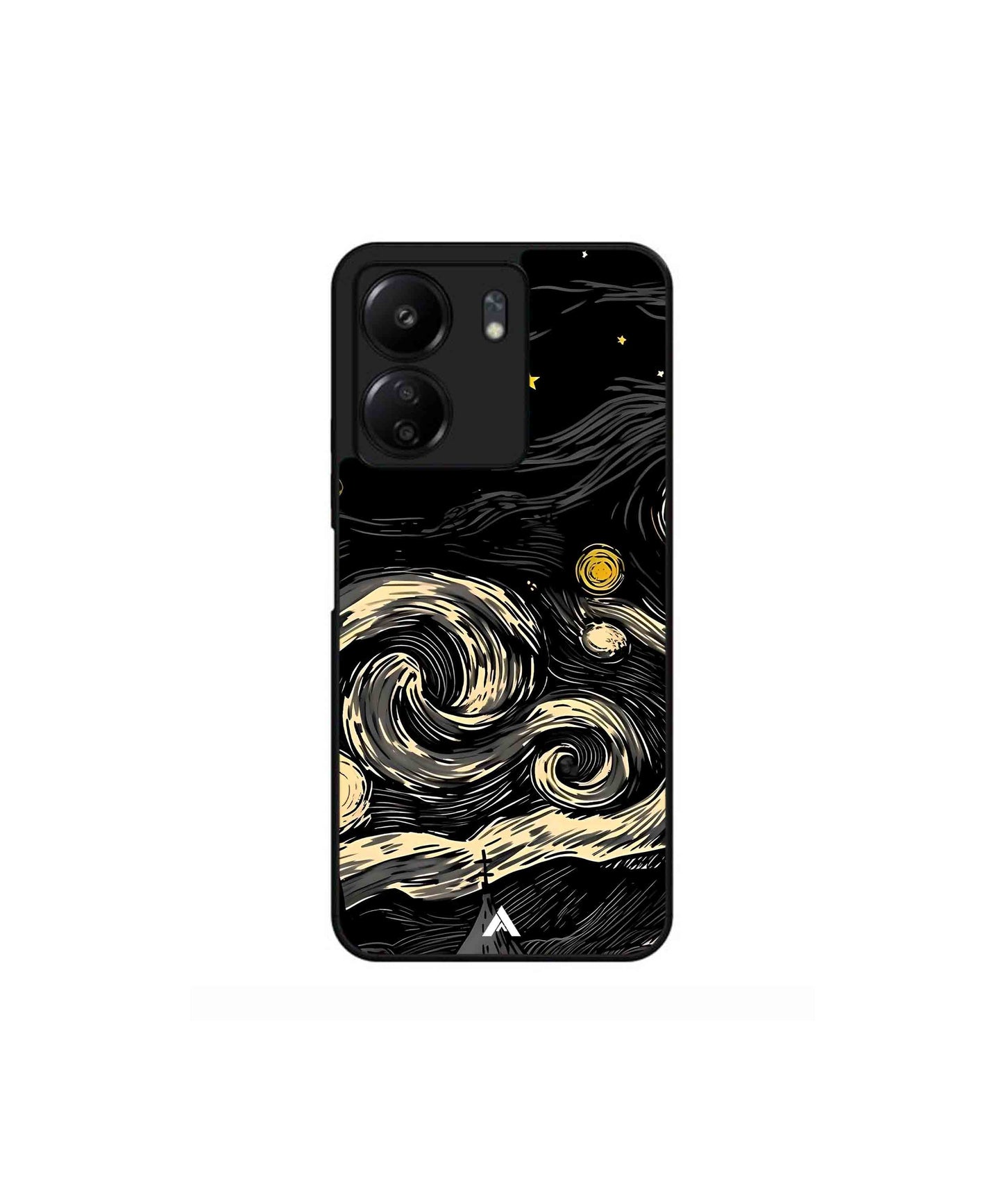 Starry Night Metal Back Cover Phone Case for Poco C65
