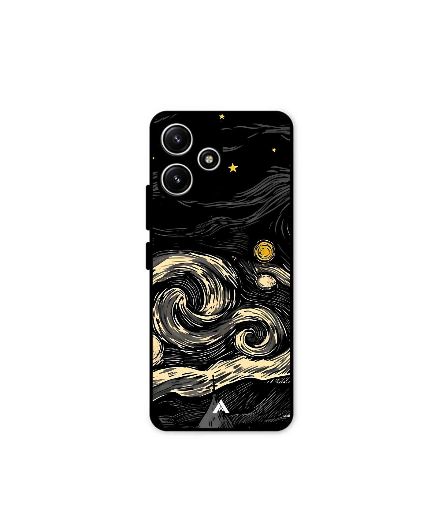 Starry Night Metal Back Cover Phone Case for Poco M6 Pro