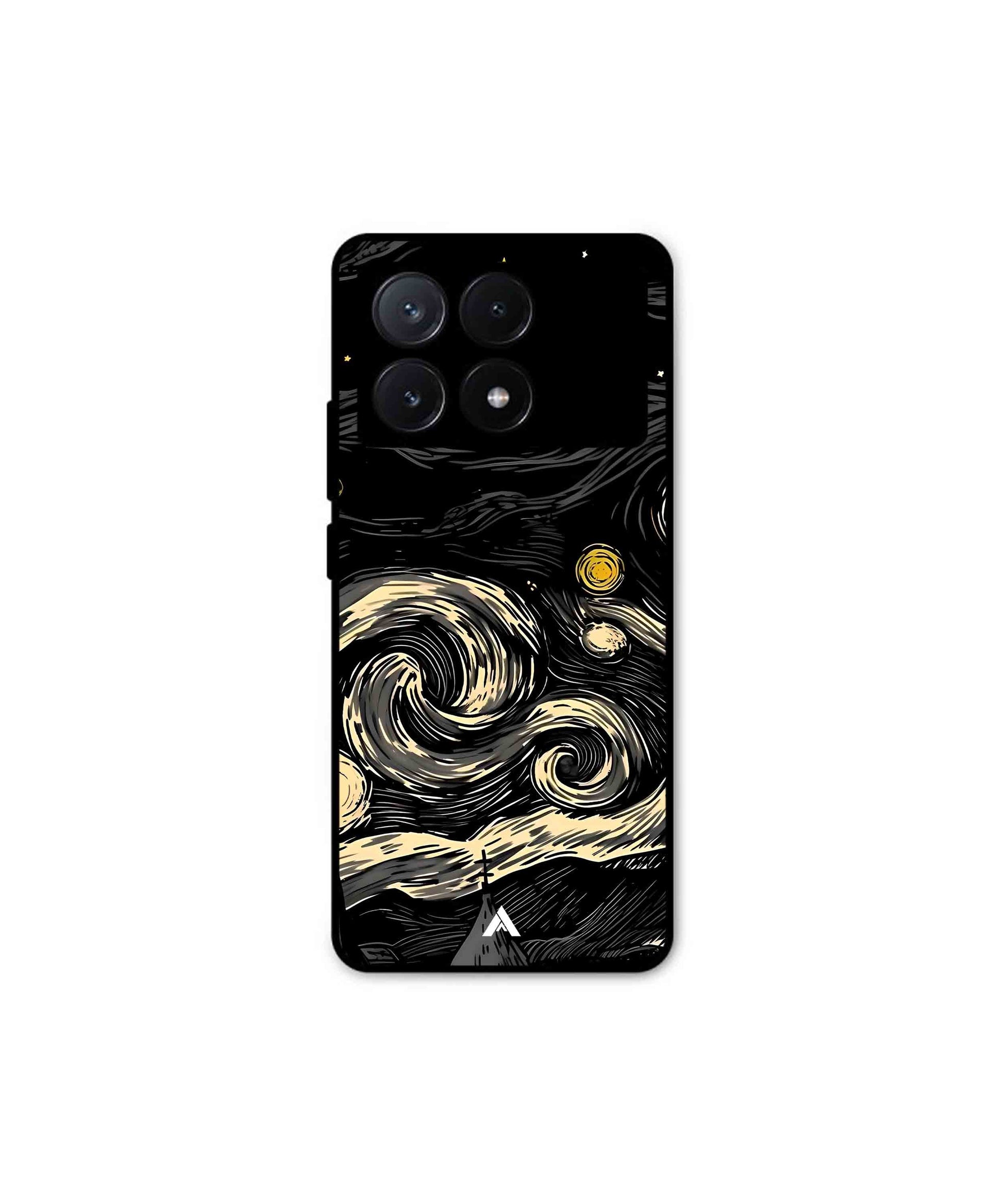 Starry Night Metal Back Cover Phone Case for Poco X6 Pro