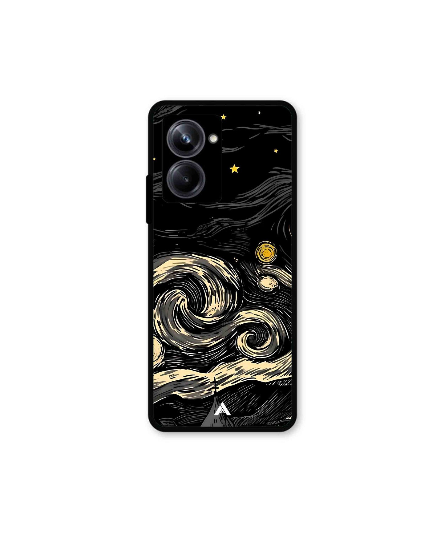 Starry Night Metal Back Cover Phone Case for Realme 10 Pro