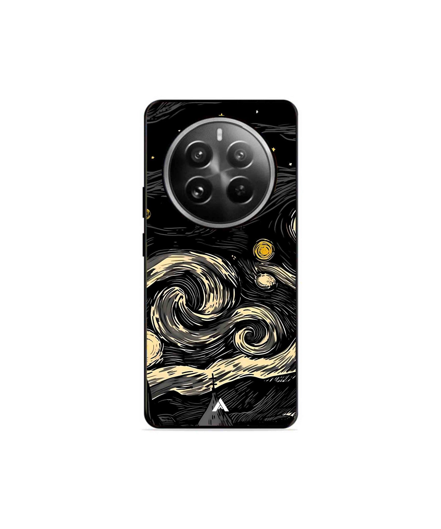 Starry Night Metal Back Cover Phone Case for Realme 12 Pro Plus
