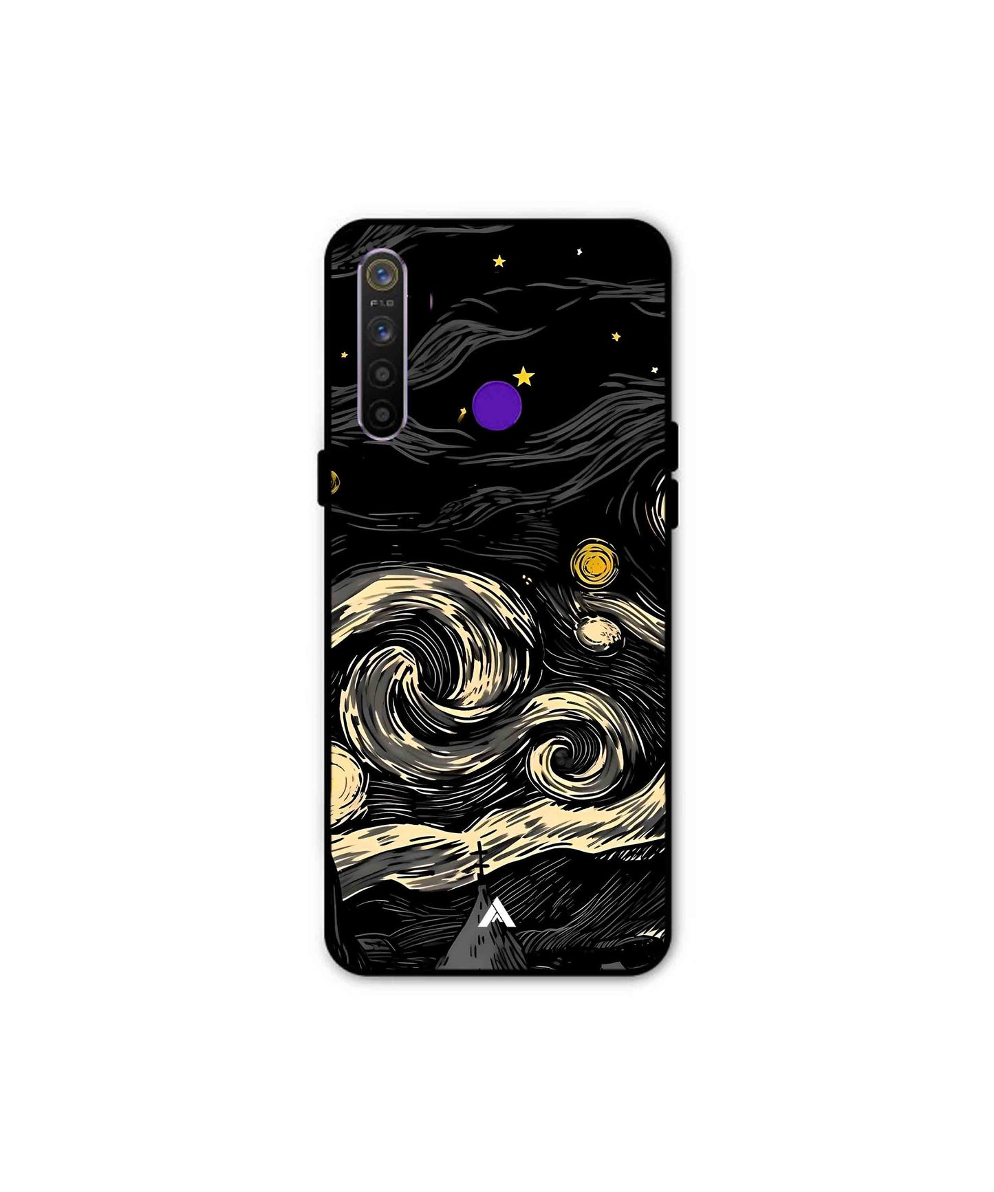 Starry Night Metal Back Cover Phone Case for Realme 5