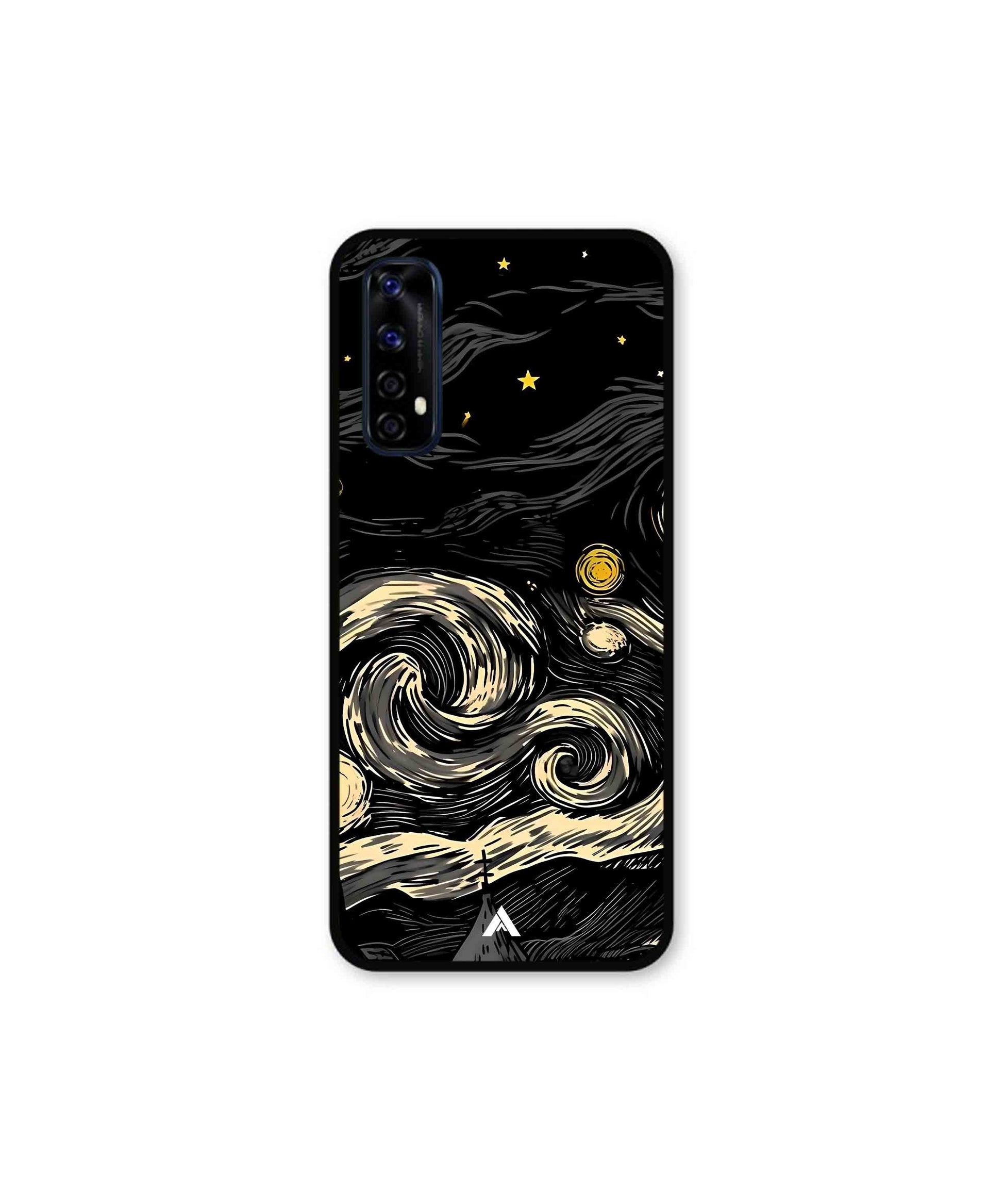 Starry Night Metal Back Cover Phone Case for Realme 7
