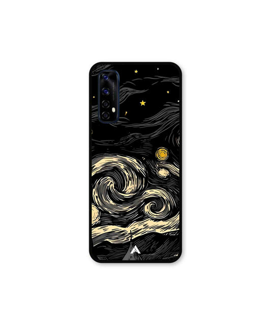 Starry Night Metal Back Cover Phone Case for Realme 7