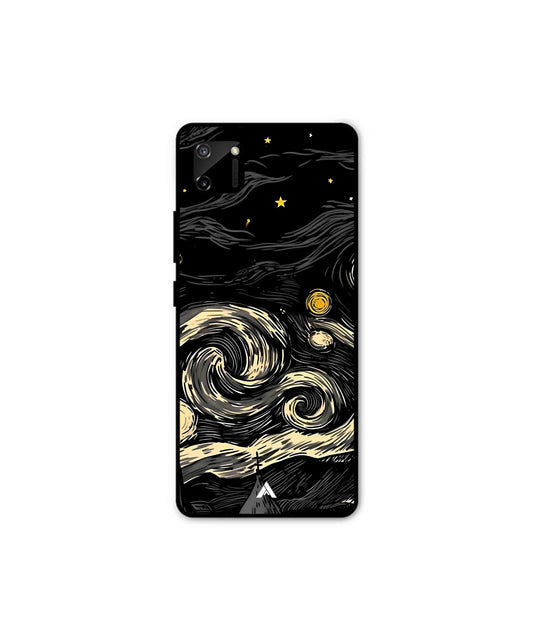 Starry Night Metal Back Cover Phone Case for Realme C11