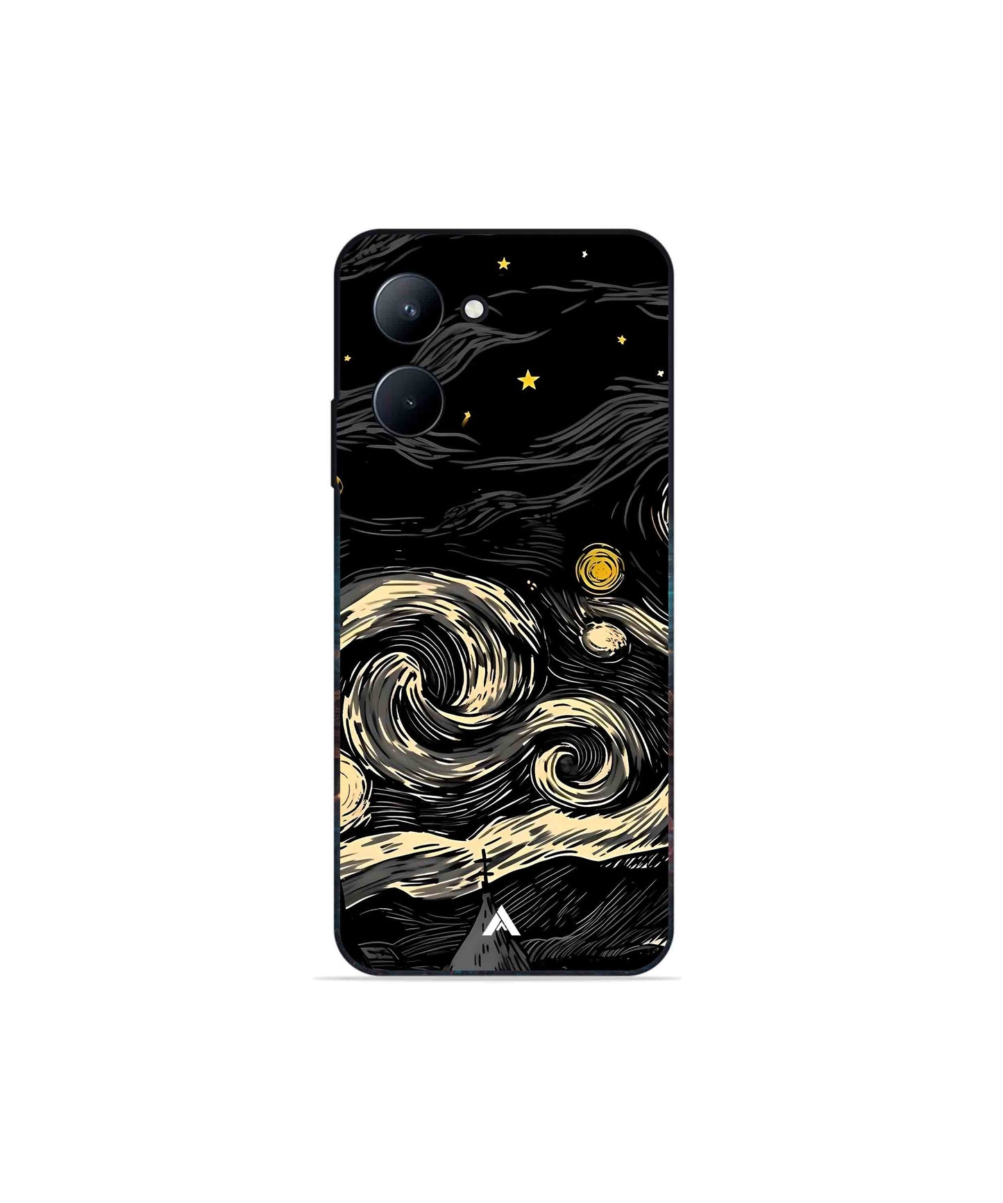 Starry Night Metal Back Cover Phone Case for Realme C33