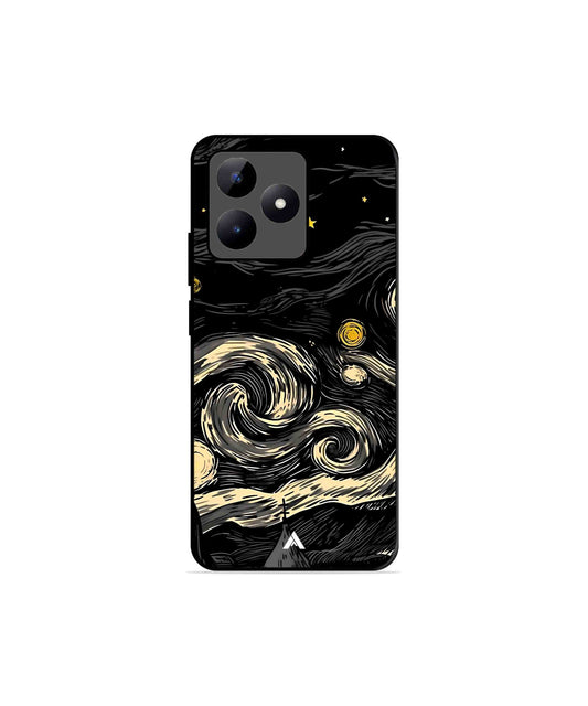 Starry Night Metal Back Cover Phone Case for Realme C51