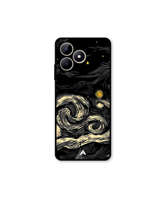 Starry Night Metal Back Cover Phone Case for Realme C53