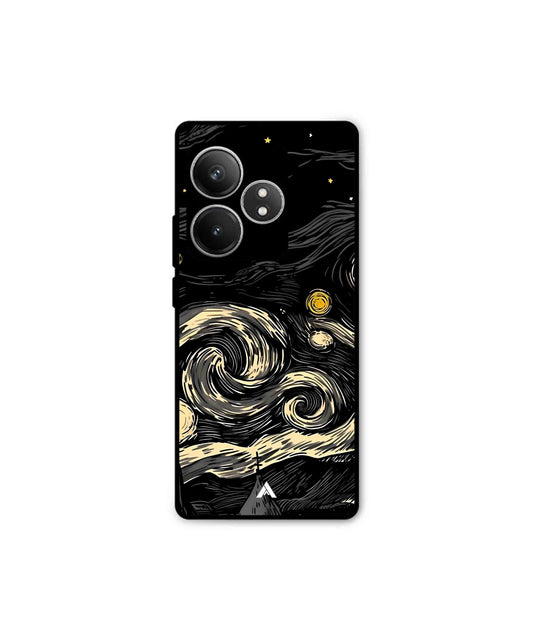 Starry Night Metal Back Cover Phone Case for Realme GT 6T