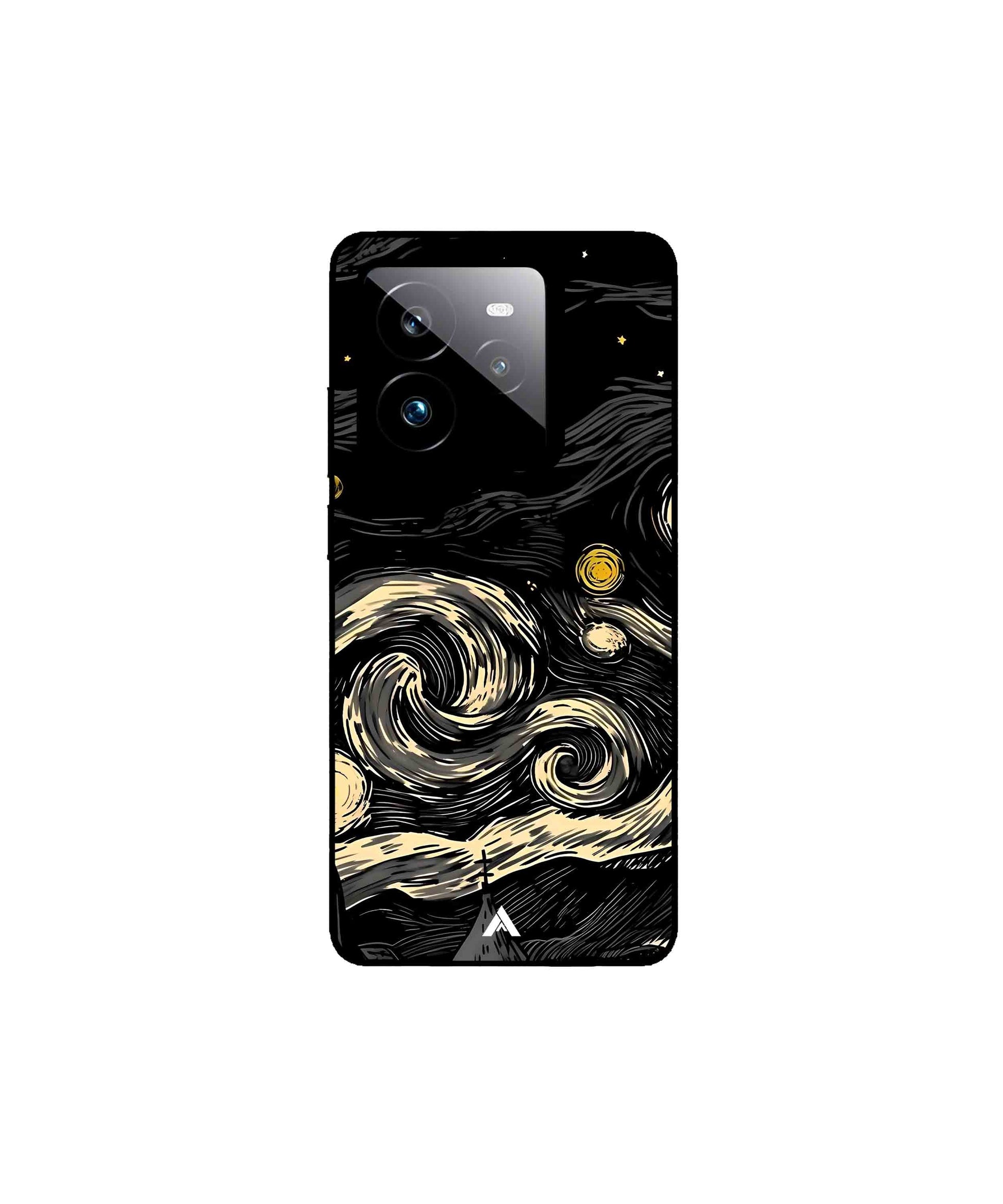 Starry Night Metal Back Cover Phone Case for Realme GT 7 Pro