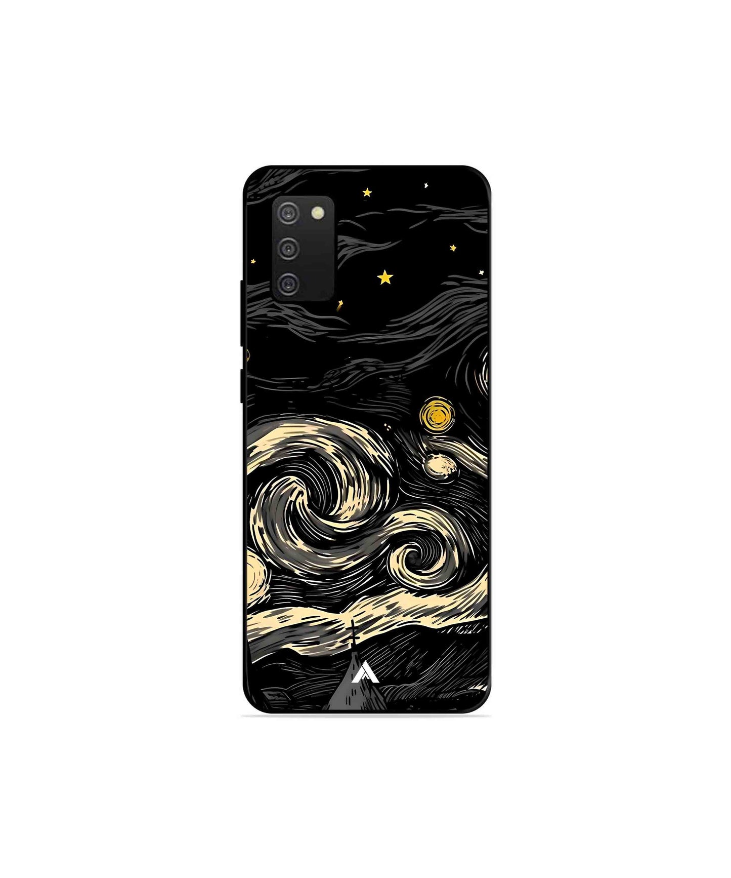 Starry Night Metal Back Cover Phone Case for Samsung Galaxy A03s