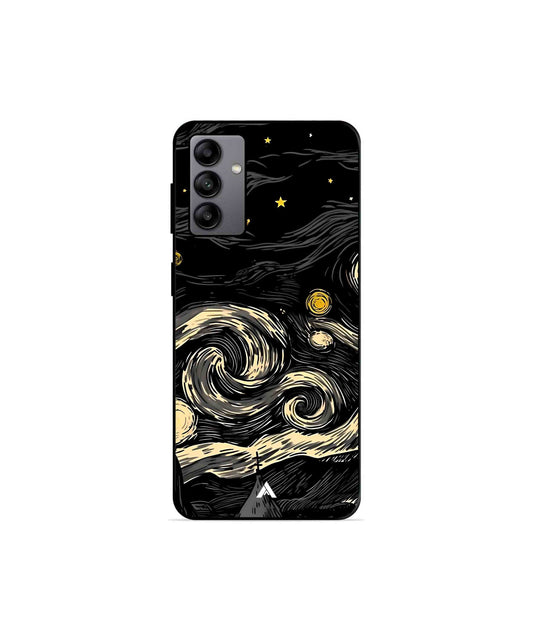 Starry Night Metal Back Cover Phone Case for Samsung Galaxy A04s