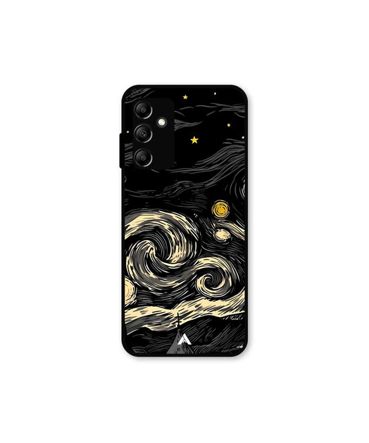 Starry Night Metal Back Cover Phone Case for Samsung Galaxy A14 5G